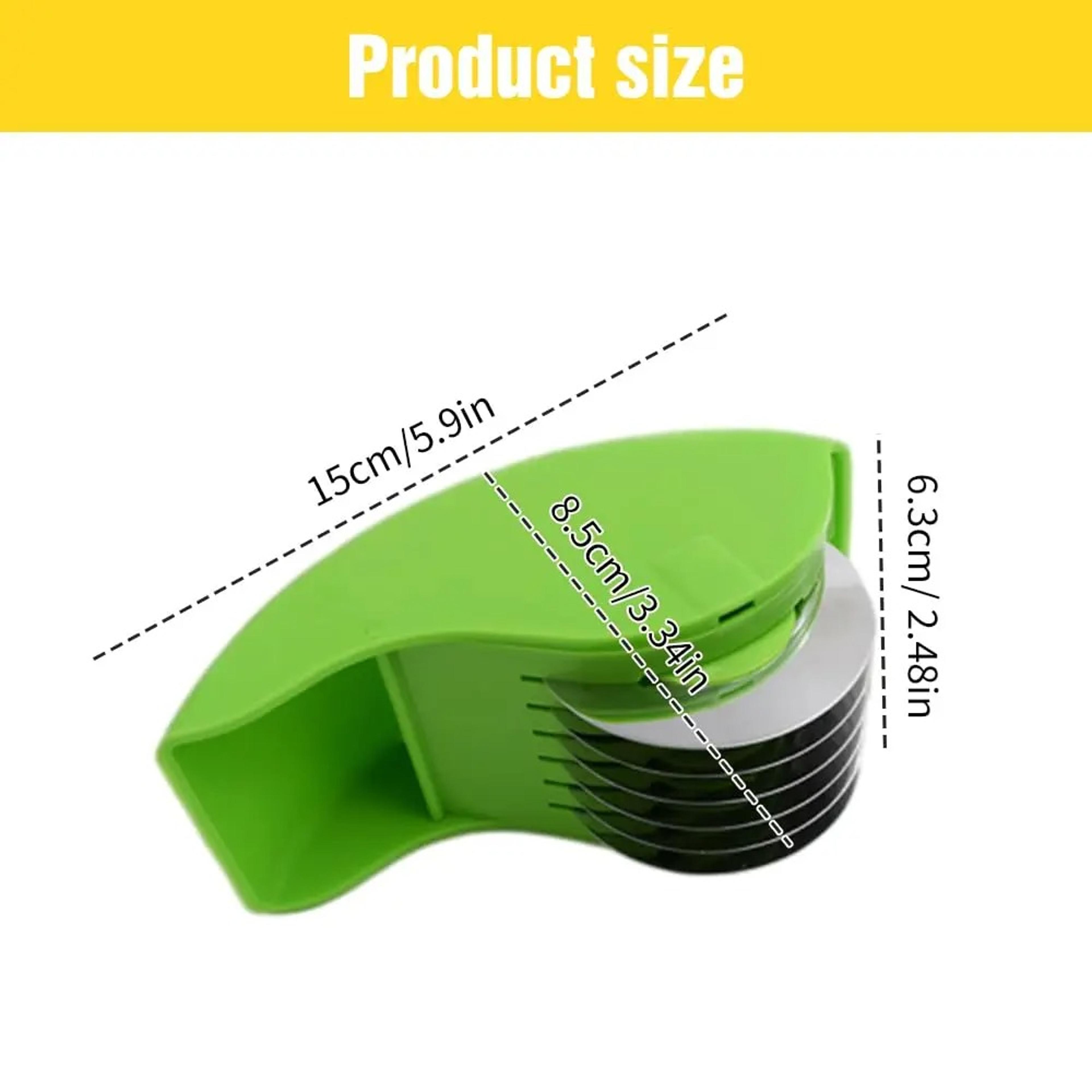 Blade Herb Cutter Roller Manual Vegetable Chopper For Fast Kitchen Prep 2