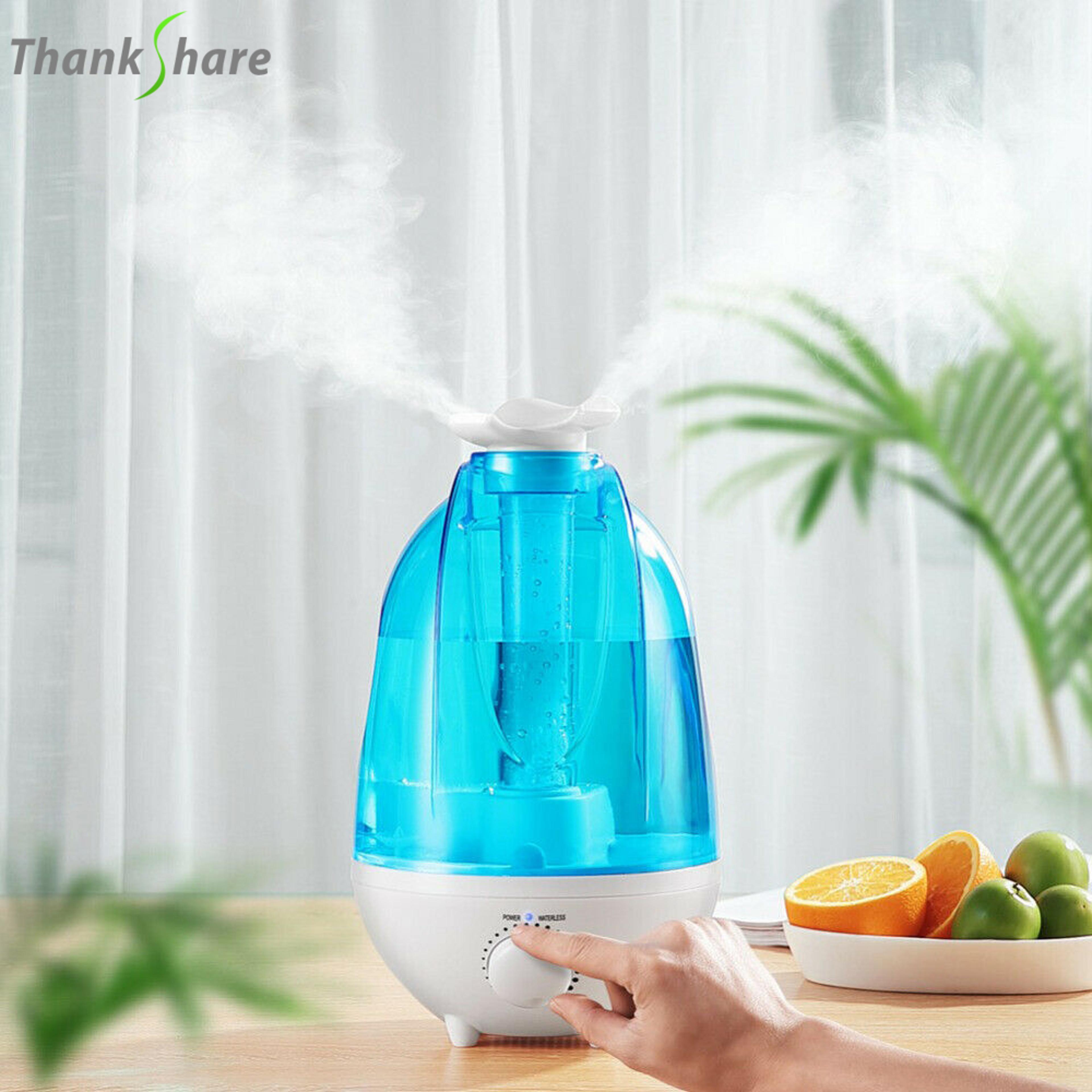 dual nozzle ultrasonic humidifier & essential oil diffuser for home, office & baby room