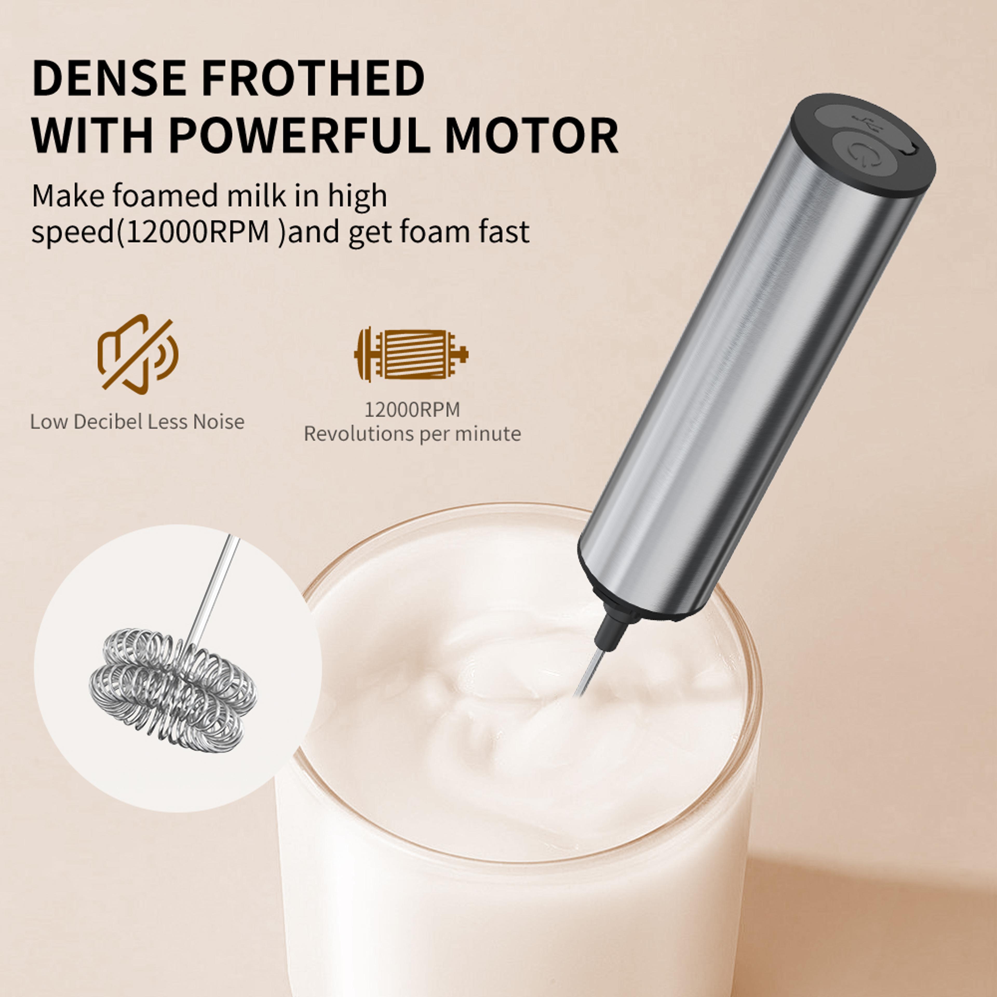 VelvetFoam Rechargeable Milk Frother For Lattes Matcha  Coffee Drinks 3
