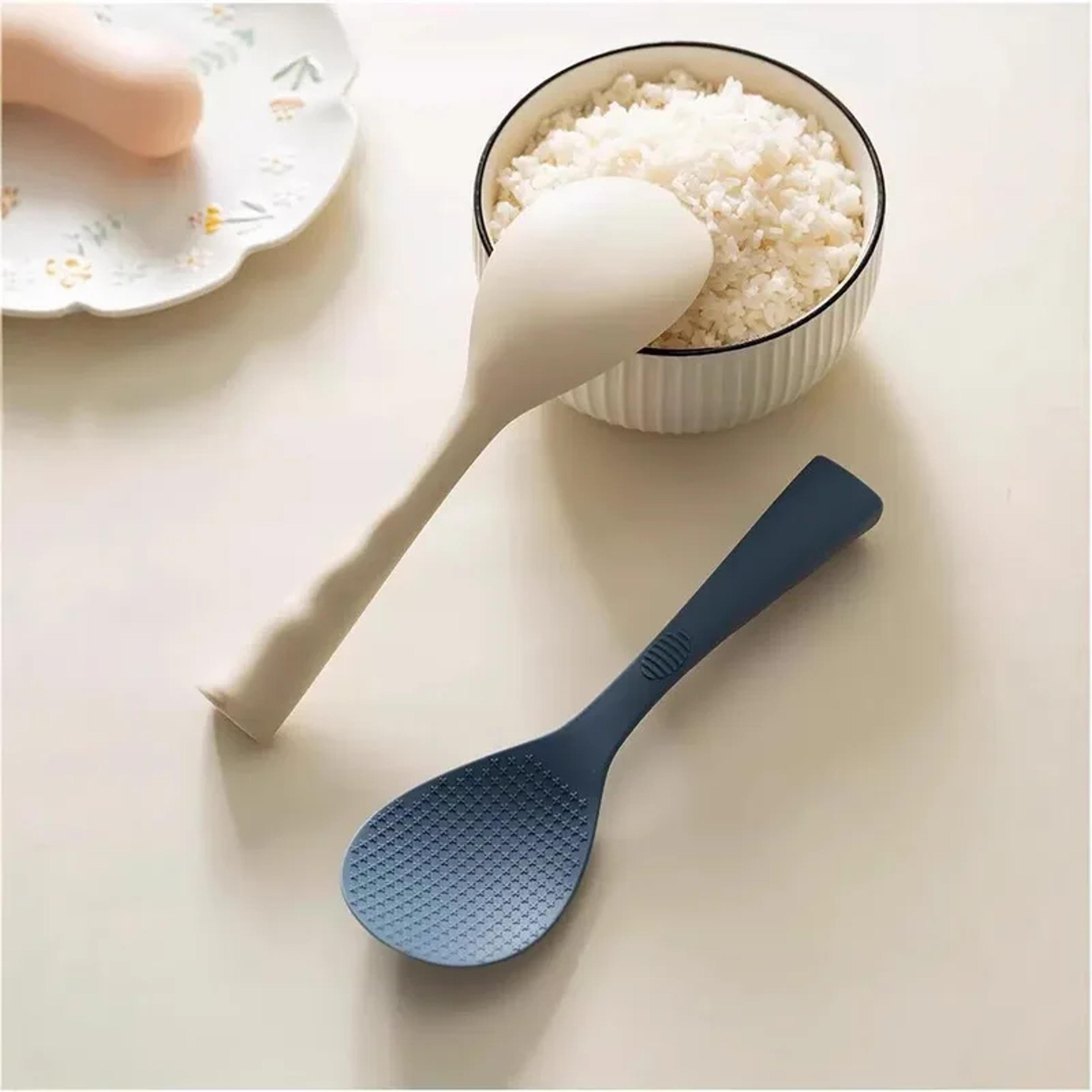Silicone Non Stick Rice Serving Spoon Heat Resistant Rice Paddle For Rice Cookers 4