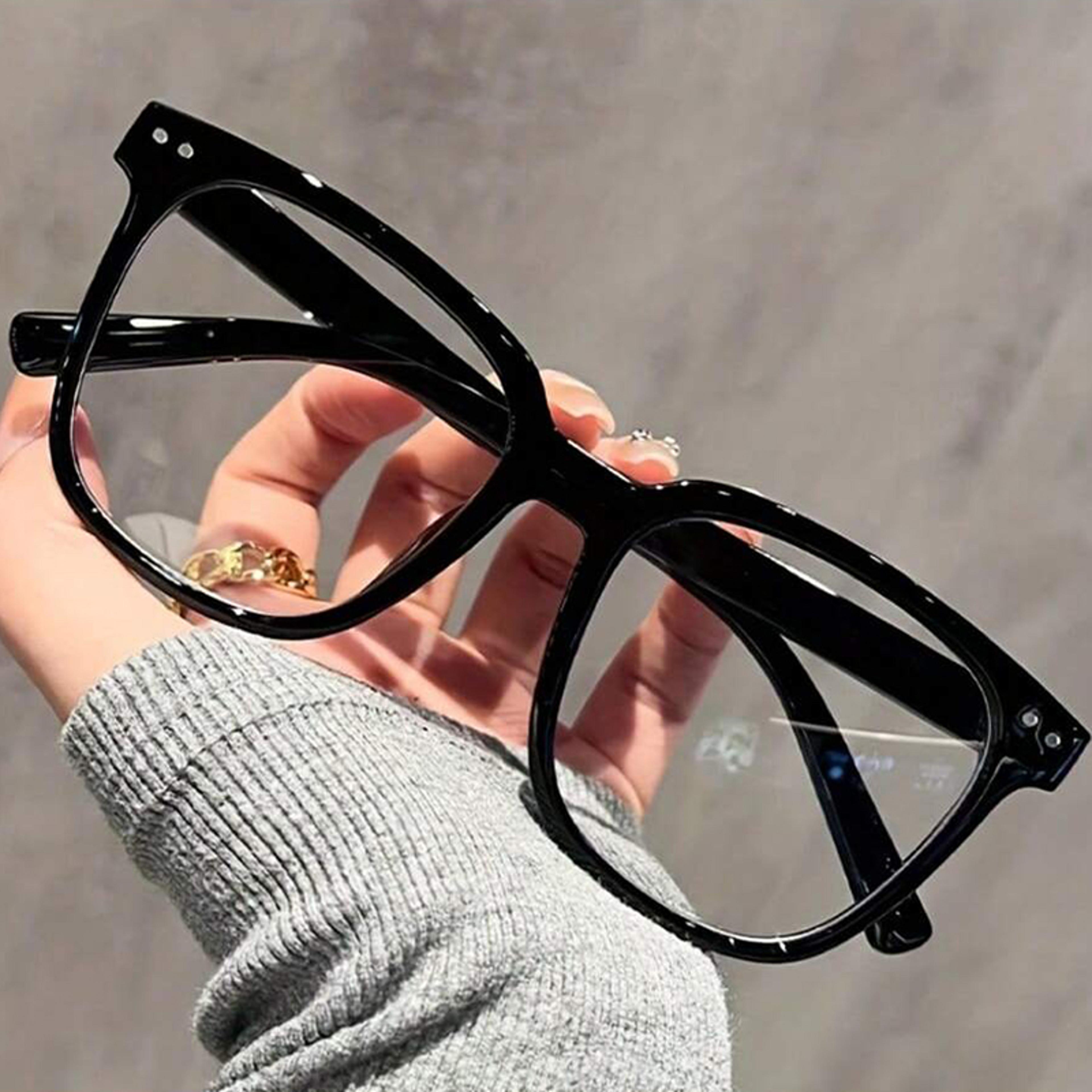 campus clear vision unisex glasses with transparent black frame