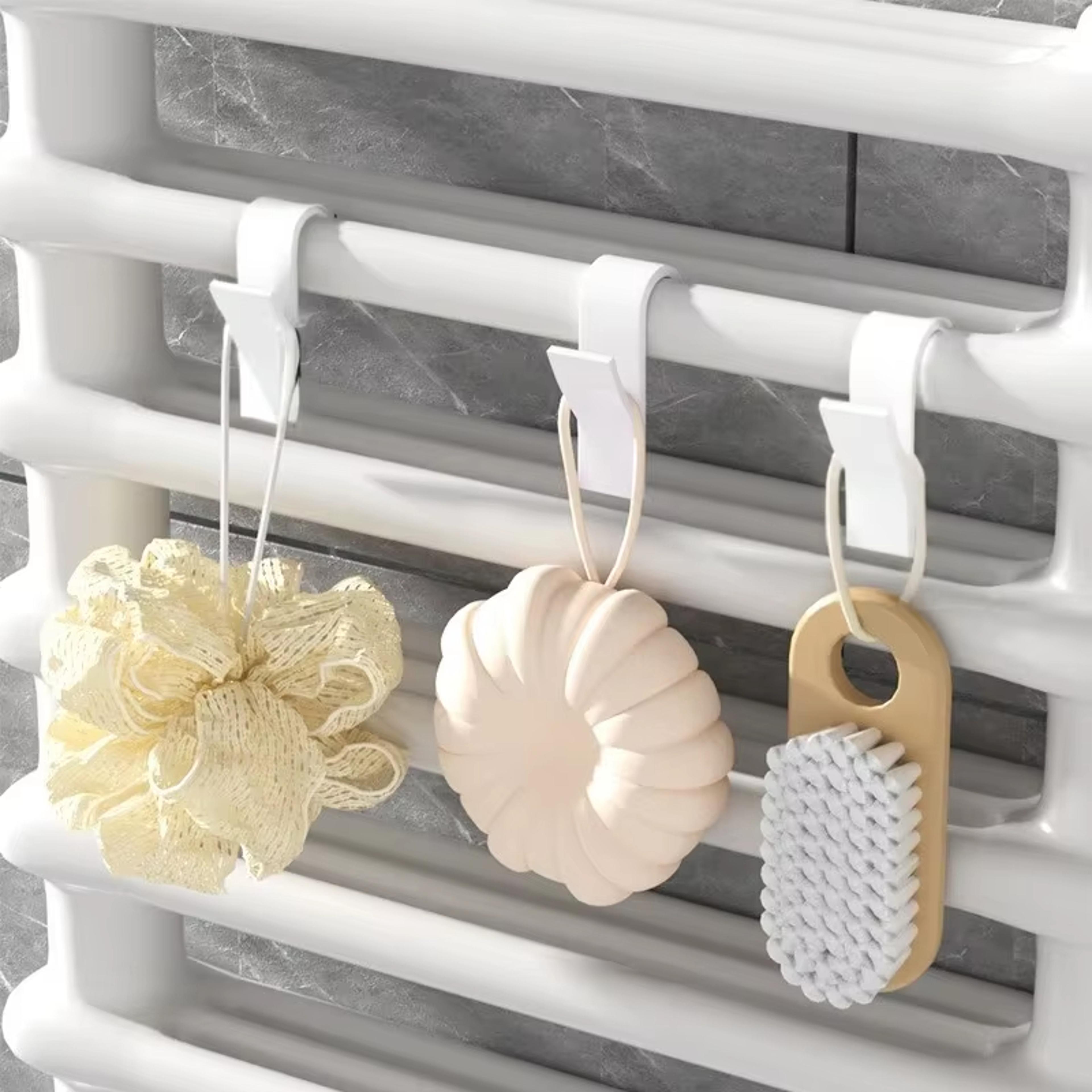 Radiator Rail Towel Hooks Space Saving Bathroom Towel Hanger Clips 3