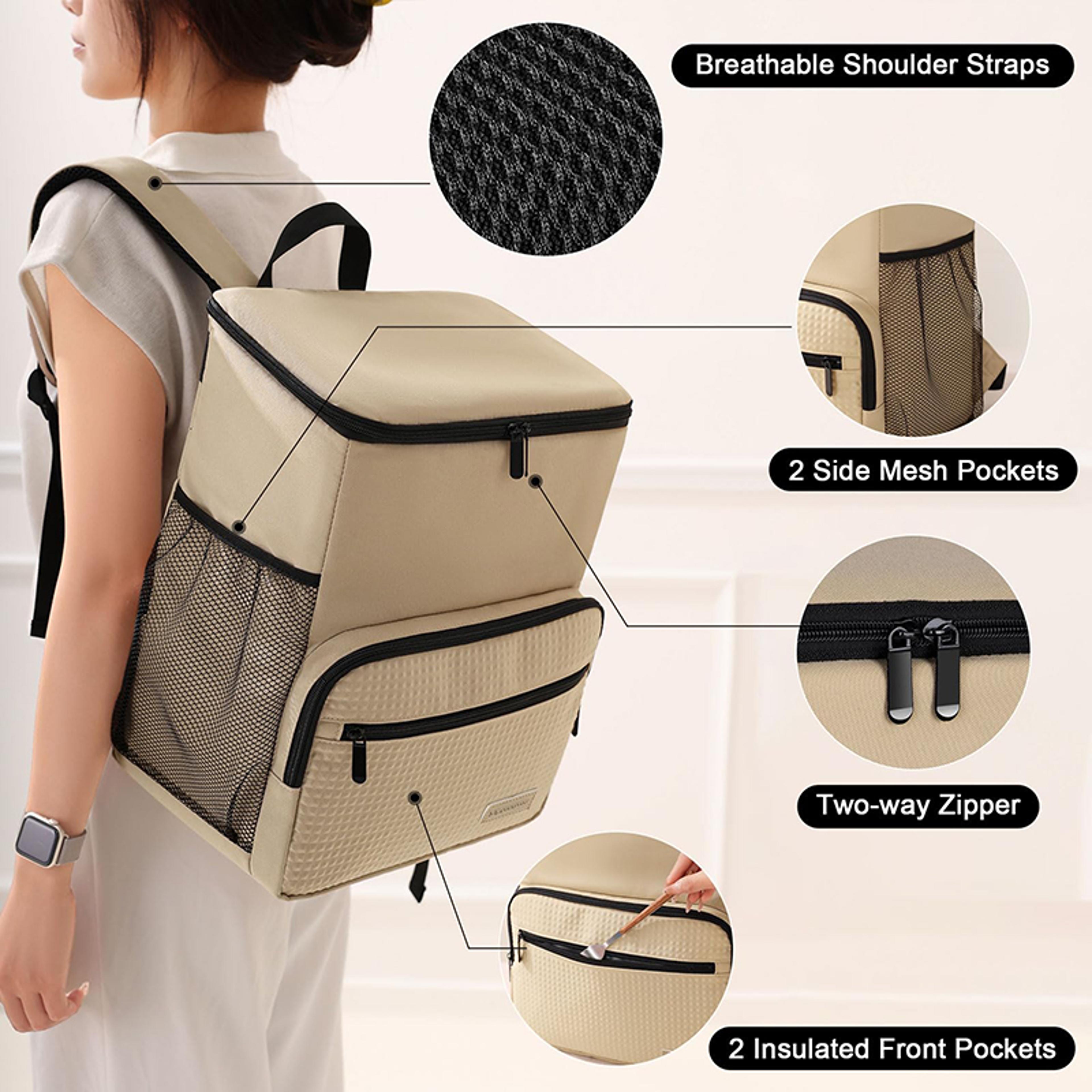Insulated Delivery Backpack Cooler Large Capacity Portable Isothermal Food Storage Bag 3