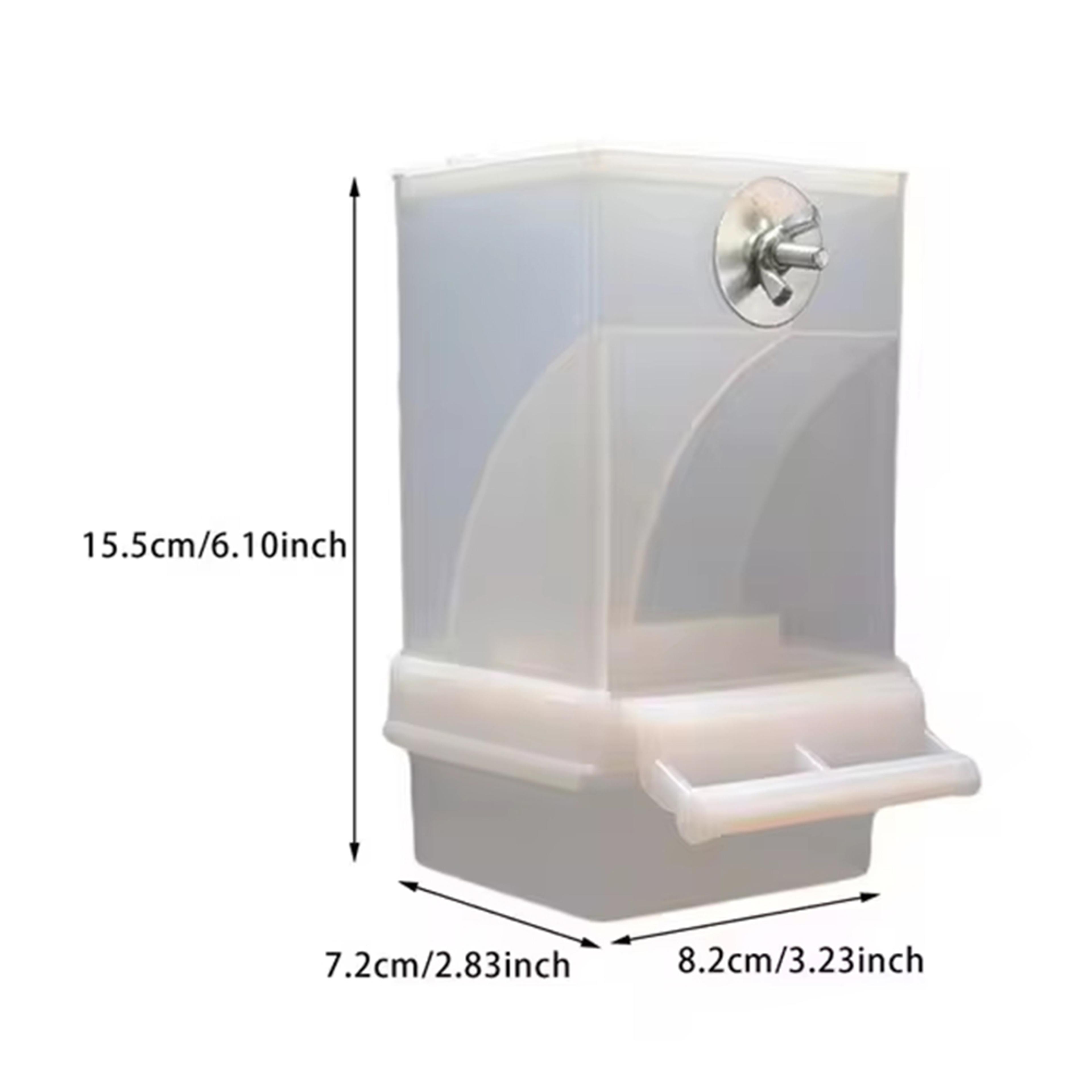 No Mess Transparent Automatic Bird Feeder For Parrot  Small Birds Cage 4