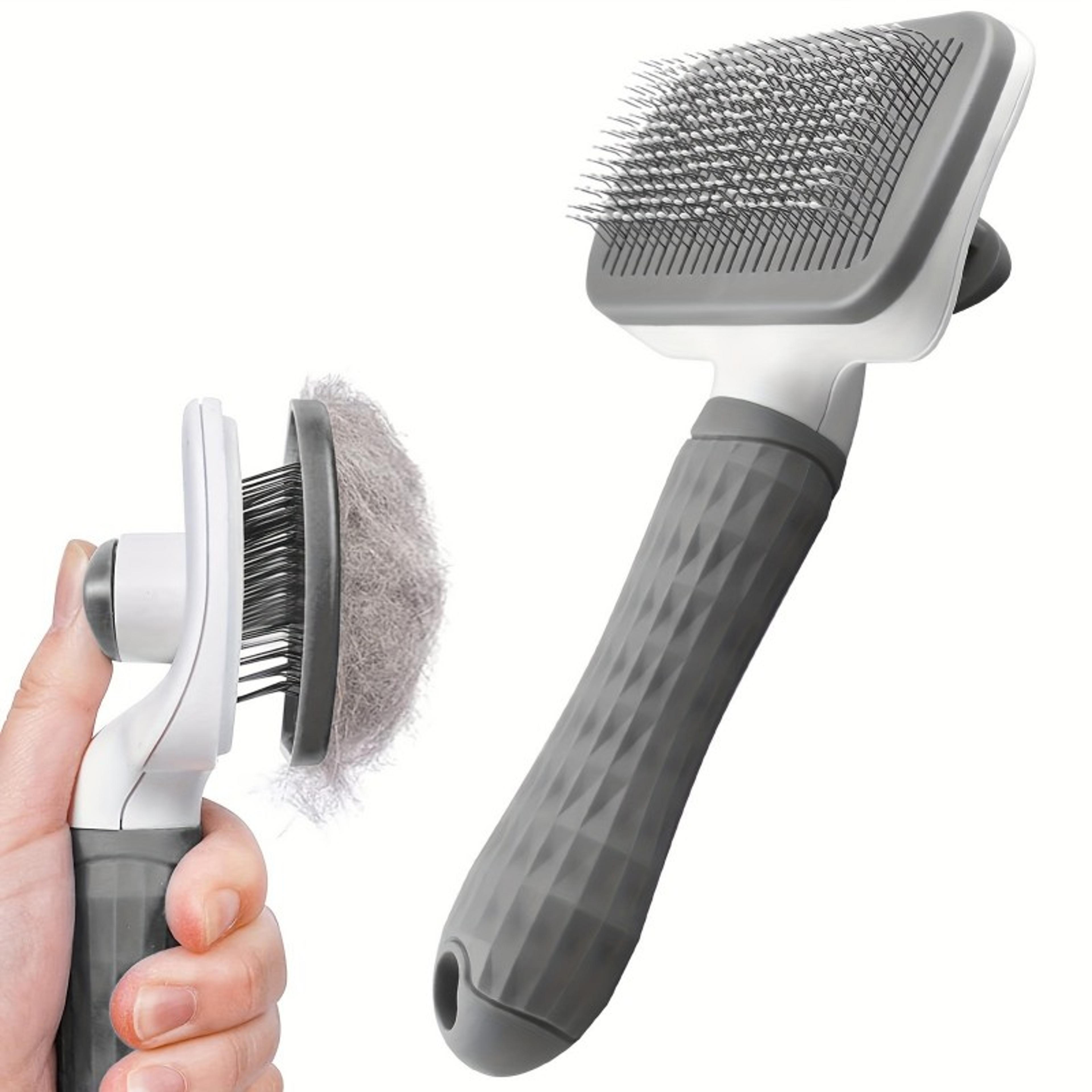 gentleglide self-cleaning pet grooming brush for dogs & cats