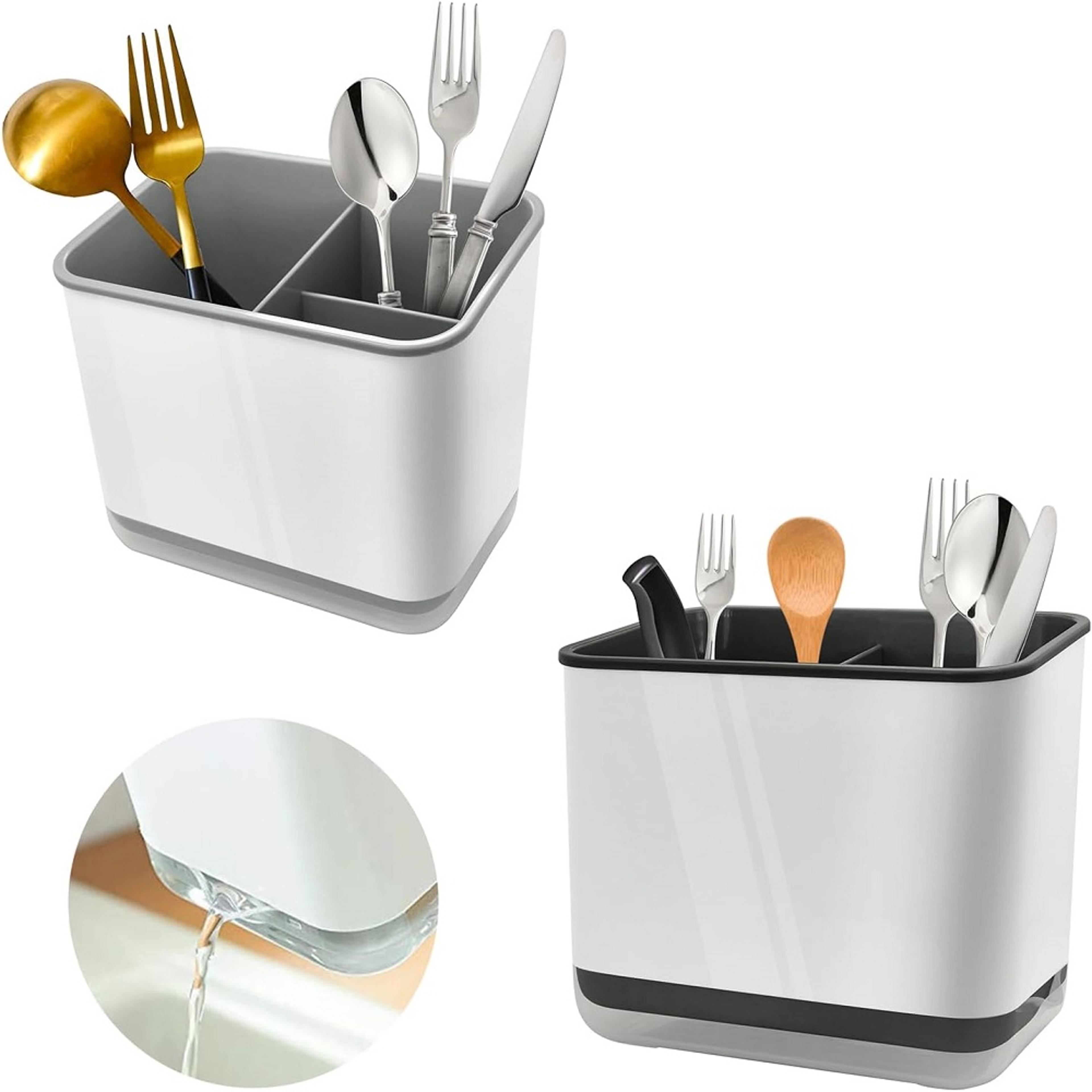 space saver double layer kitchen utensil organizer & chopstick holder with detachable cutlery rack