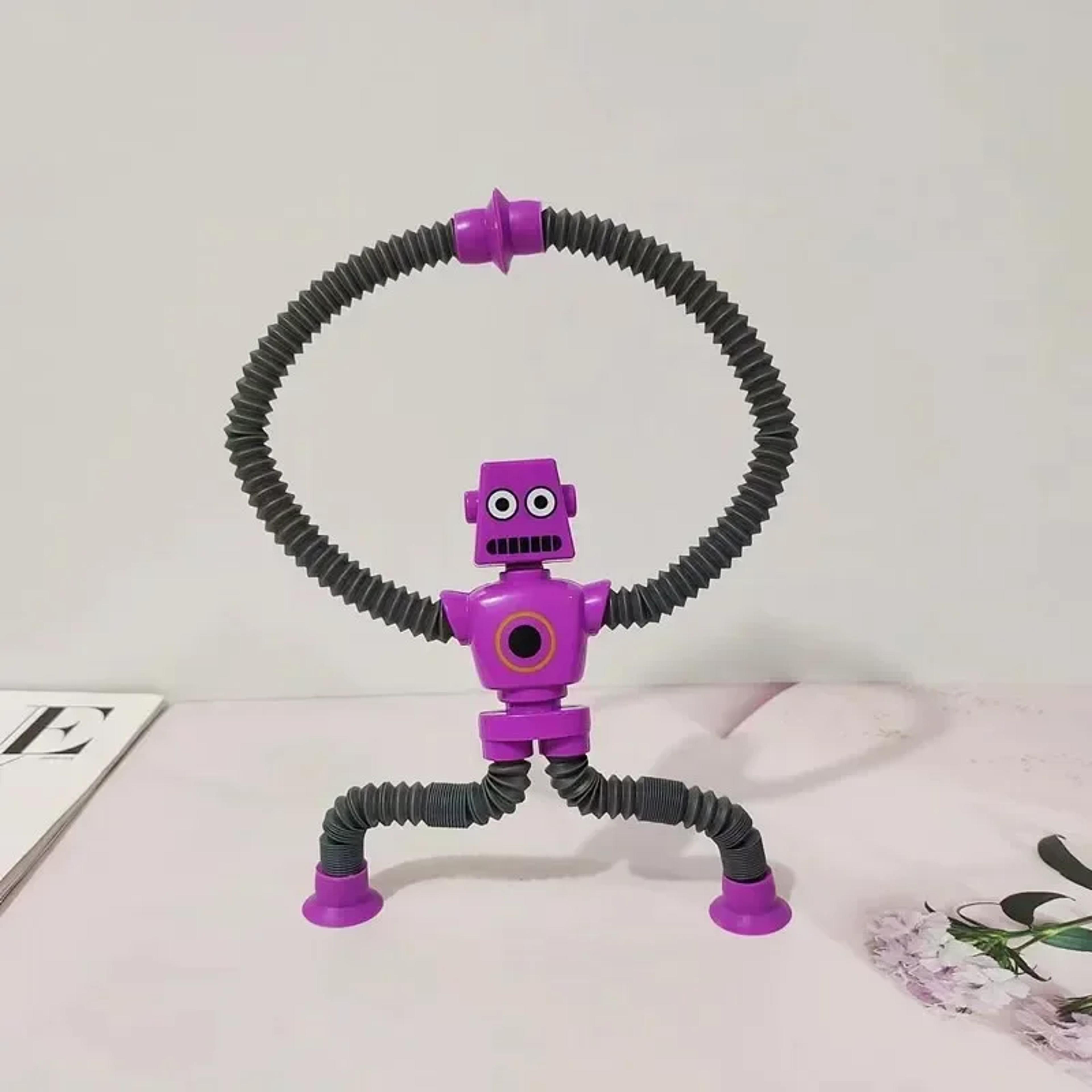 Sensory Pop Tube Robot Suction Cup Toy For Kids Stress Relief And Creative Play 4
