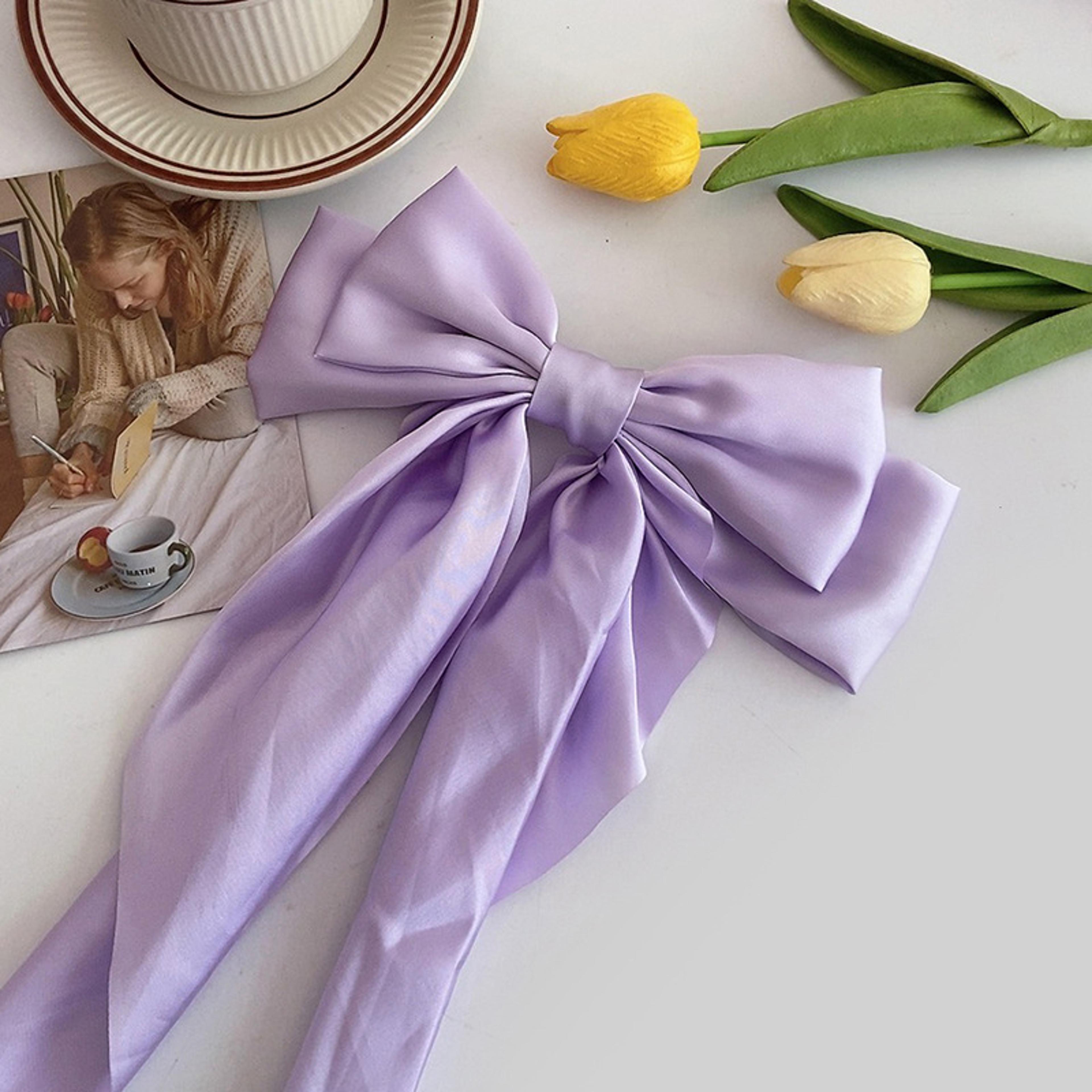 Elegant Large Satin Bow Hair Clip For Women  Girls Stylish Ribbon Hair Accessory 10