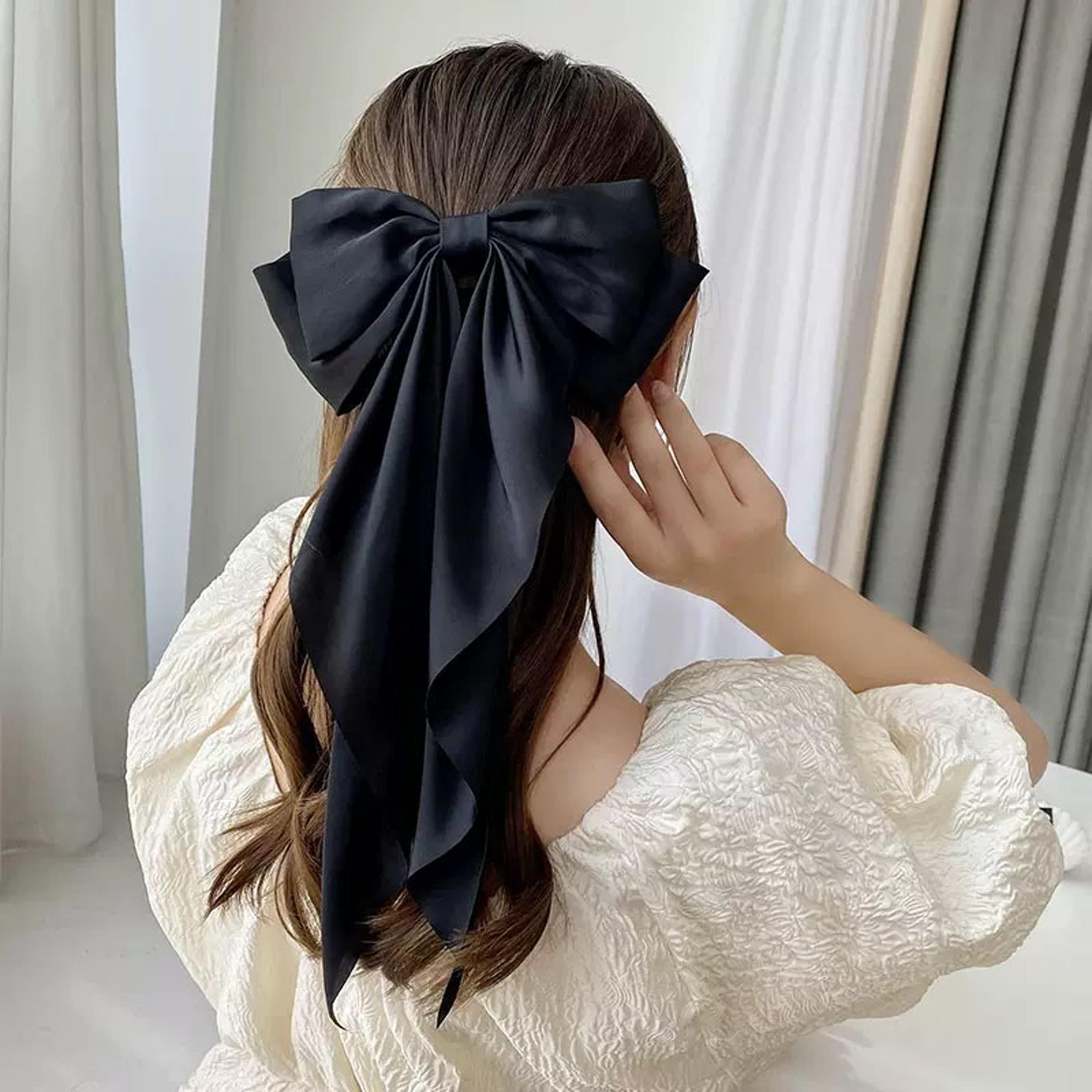 Elegant Large Satin Bow Hair Clip For Women  Girls Stylish Ribbon Hair Accessory 11