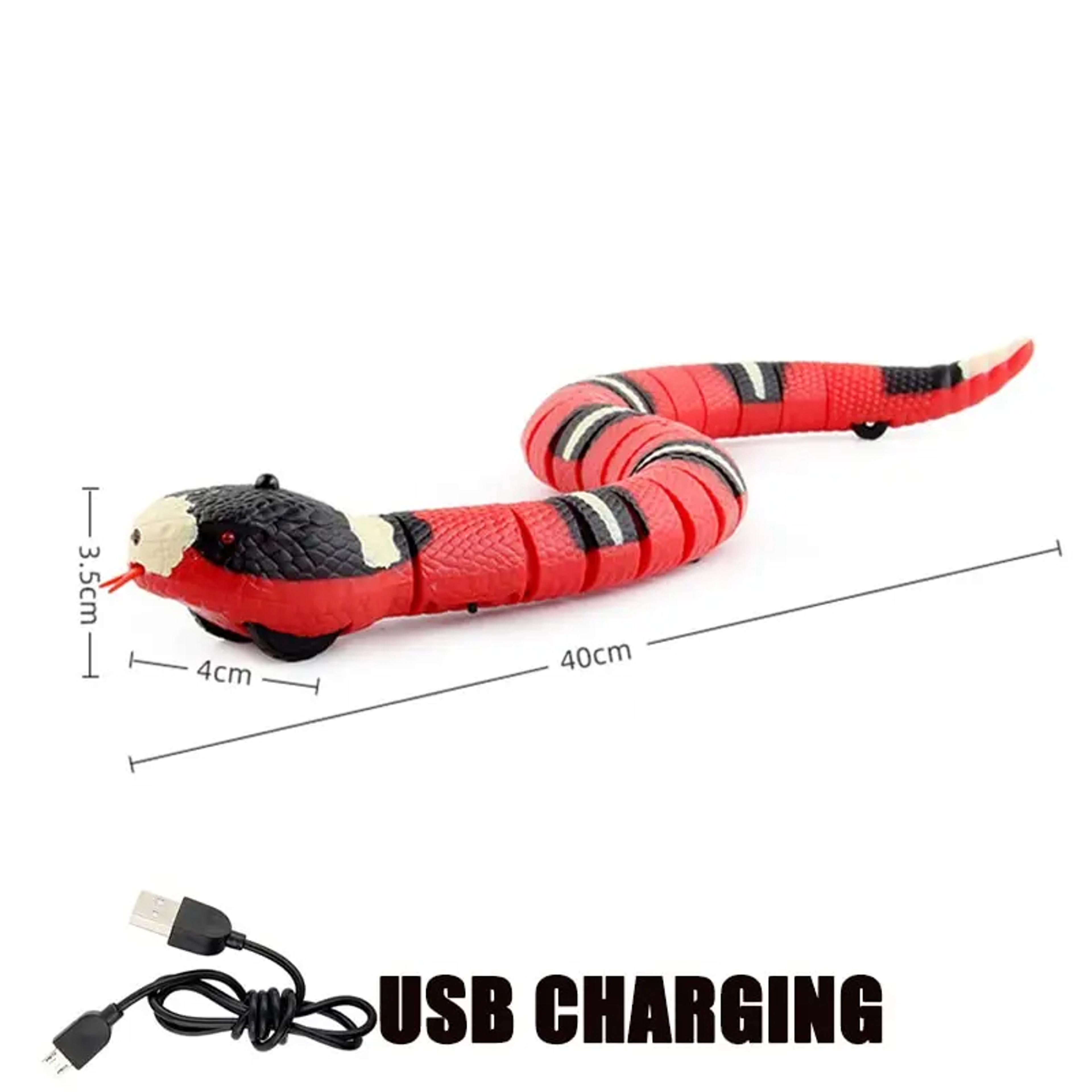 Smart Sensing Cat Toys Interactive Automatic Eletronic Snake Cat Teaser Indoor Play Kitten Toy USB  5
