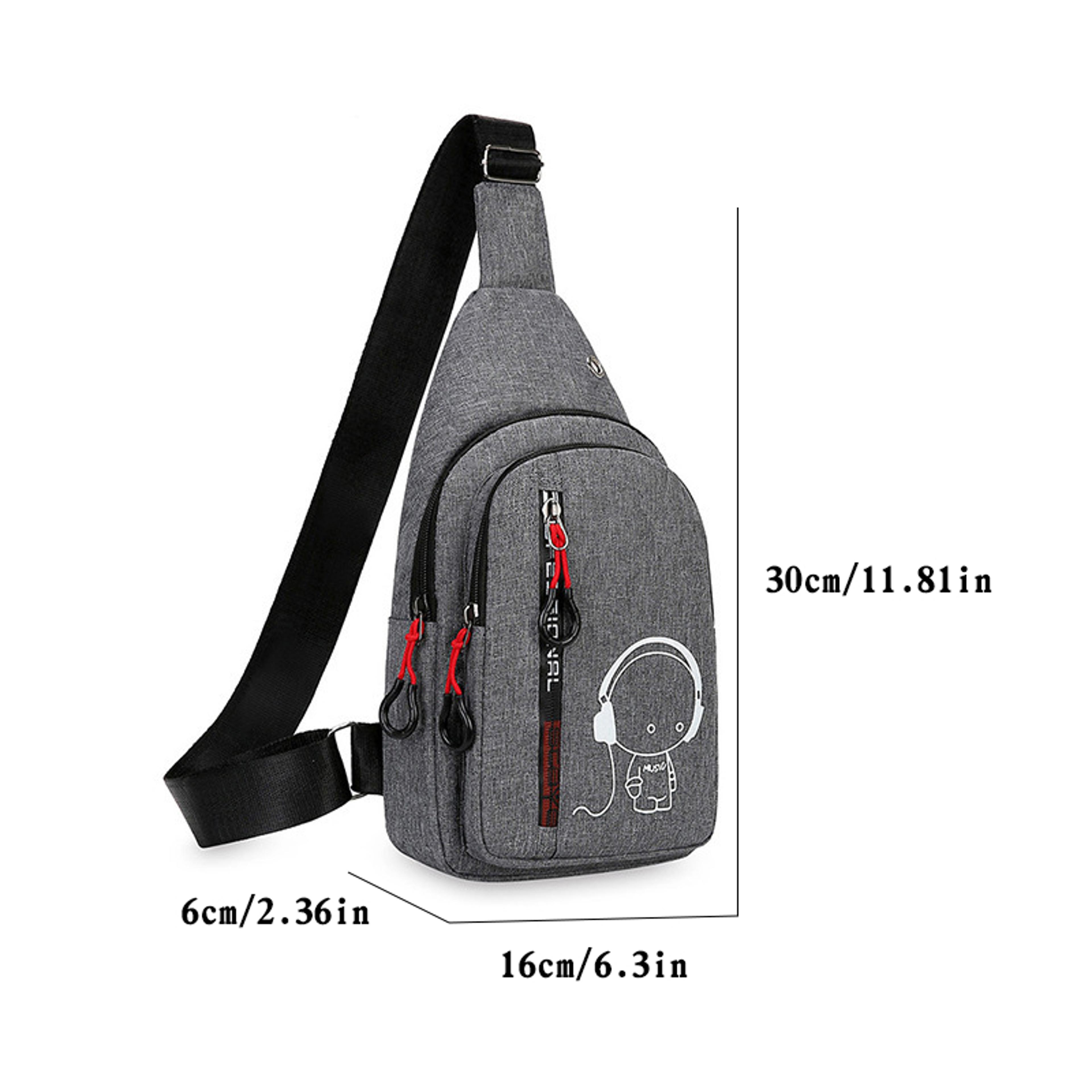 Mens Crossbody Shoulder Bag Stylish Chest Pack For Cycling Work  Travel Lightweight Nylon Casual Da 2