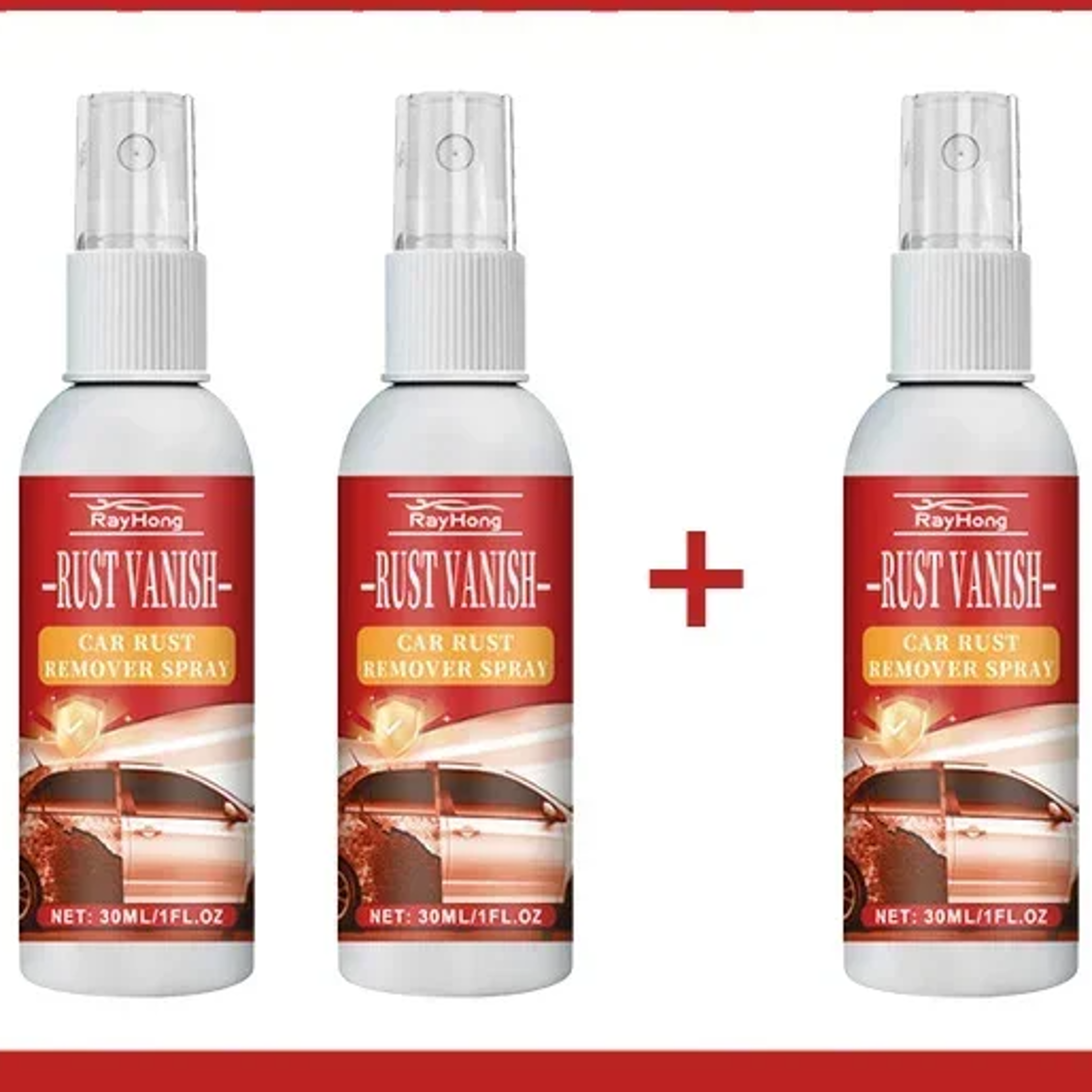 Car Rust Remover Spray Metal Surface Chrome Cleaner  Paint Care for Auto Body Maintenance