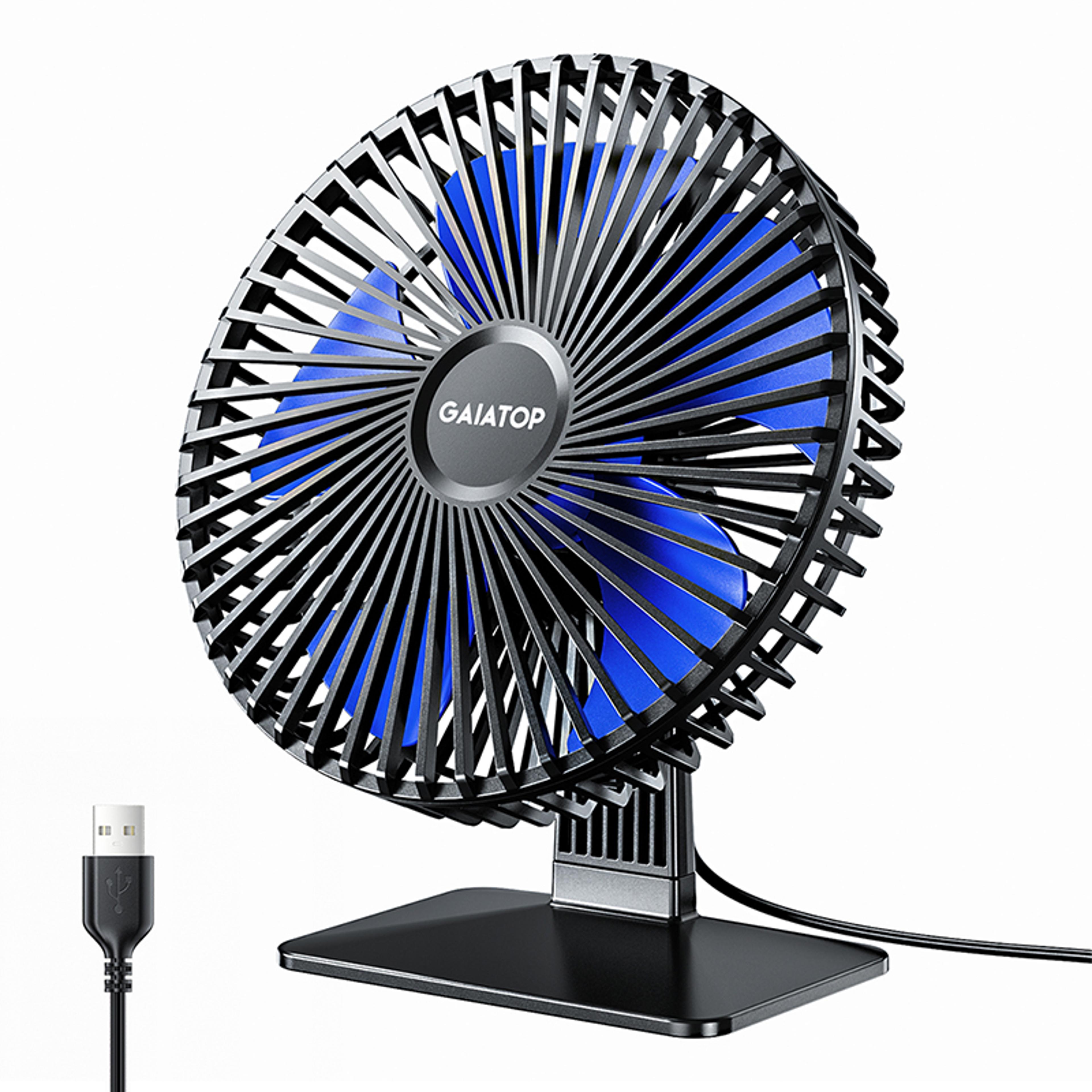 Gaiatop Portable USB Desk Fan 90 Adjustable UltraQuiet 4Speed Cooling Fan For Home Office  Travel 7