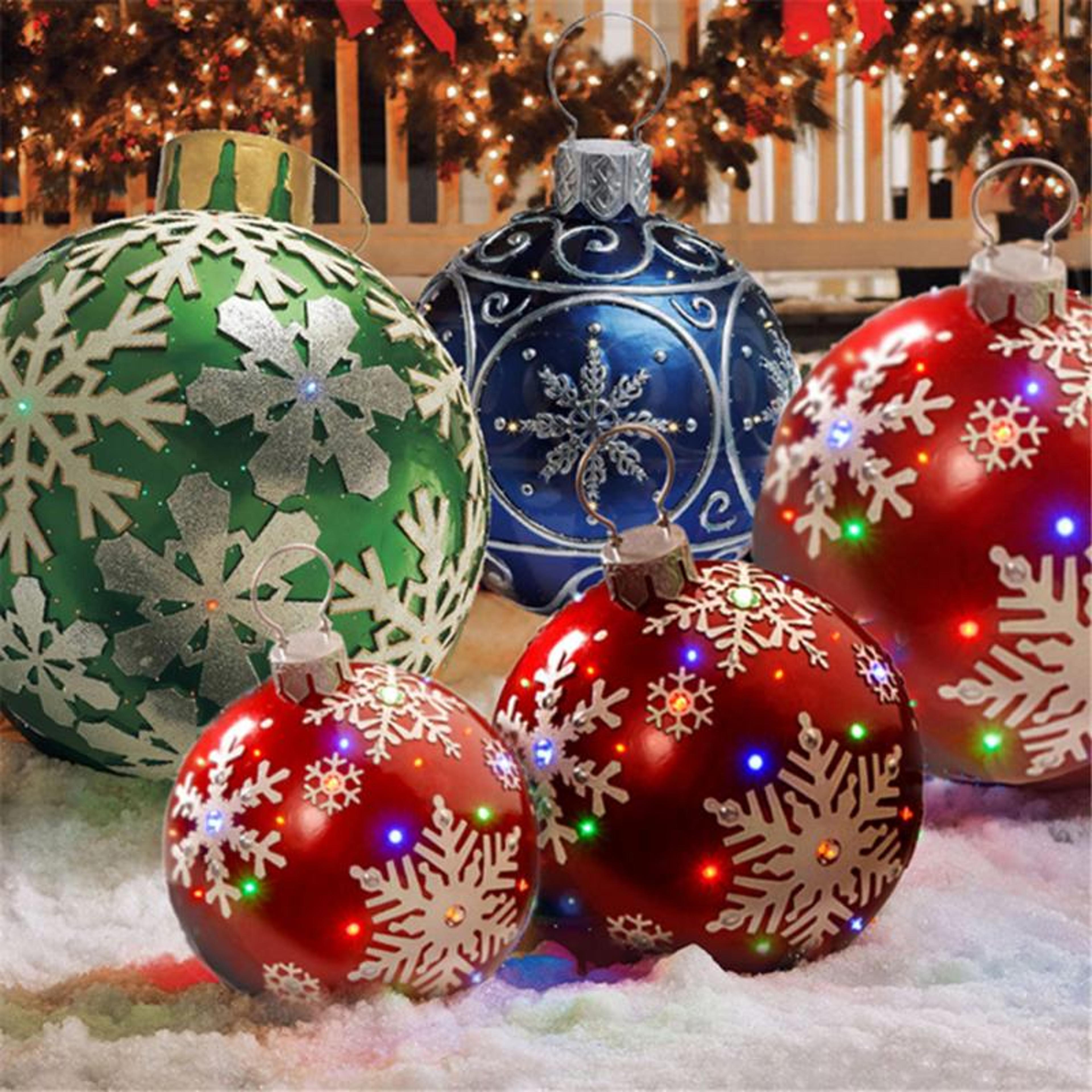 PVC Inflatable Christmas Ball Large Outdoor Giant Decorated Balls Big Party Tree Decorations Toy Ba 5