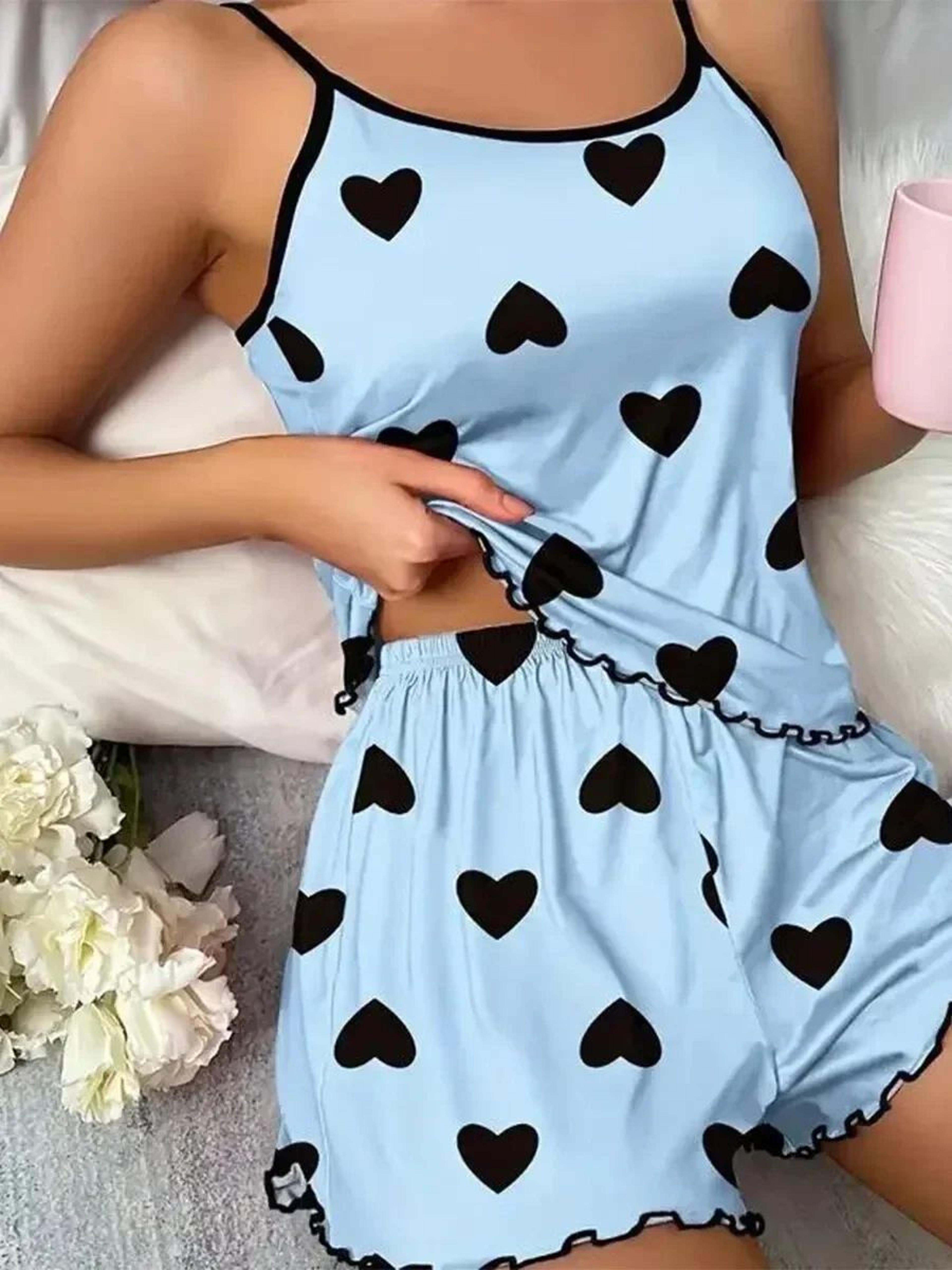 Womens Leopard Print Printed Suspender Top And Elastic Waist Shorts Womens Sexy Casual Home Summer