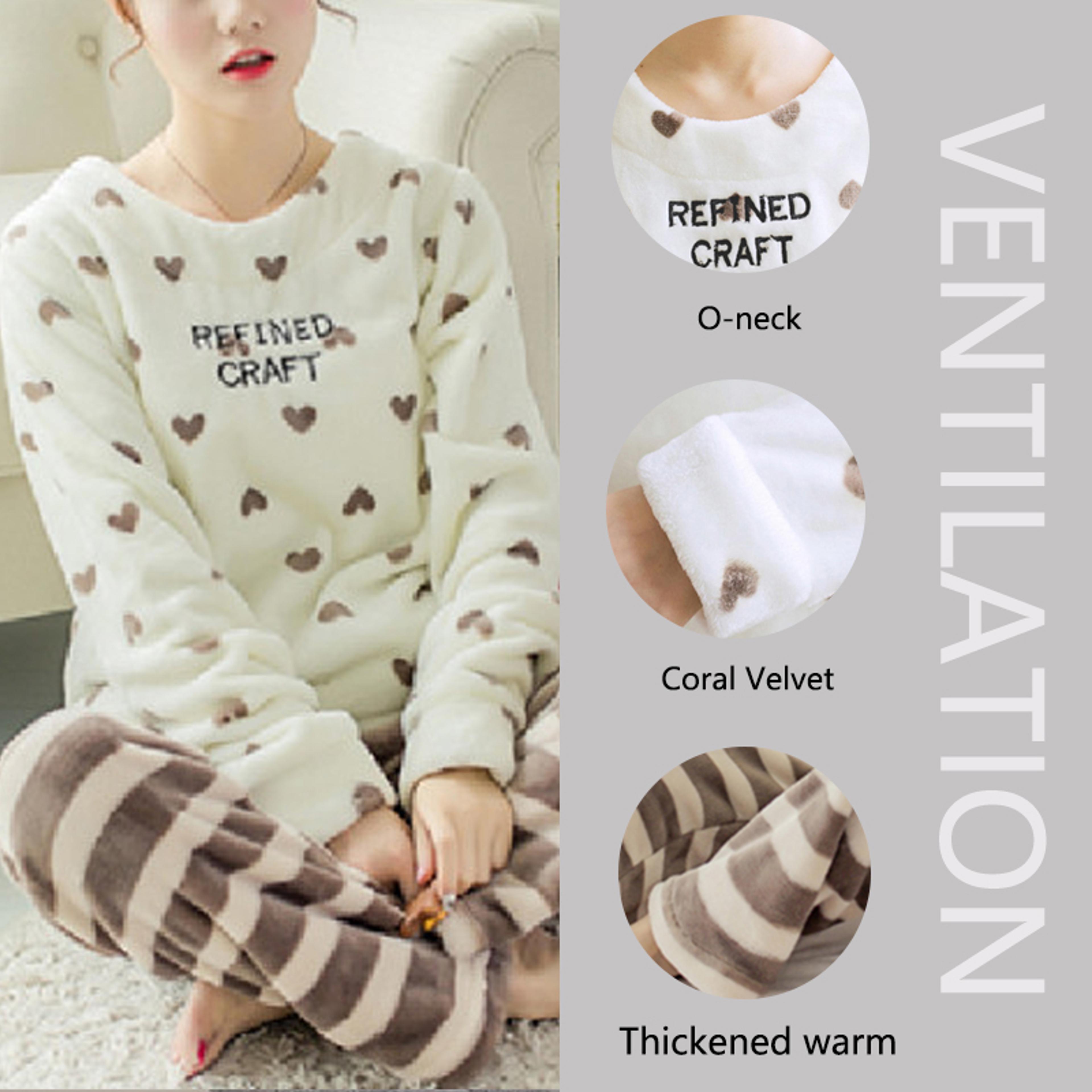 Women Homewear Hooded Pajamas Robe Winter Thickened Warm Coral Velvet Long Flannel Solid Colour For 1