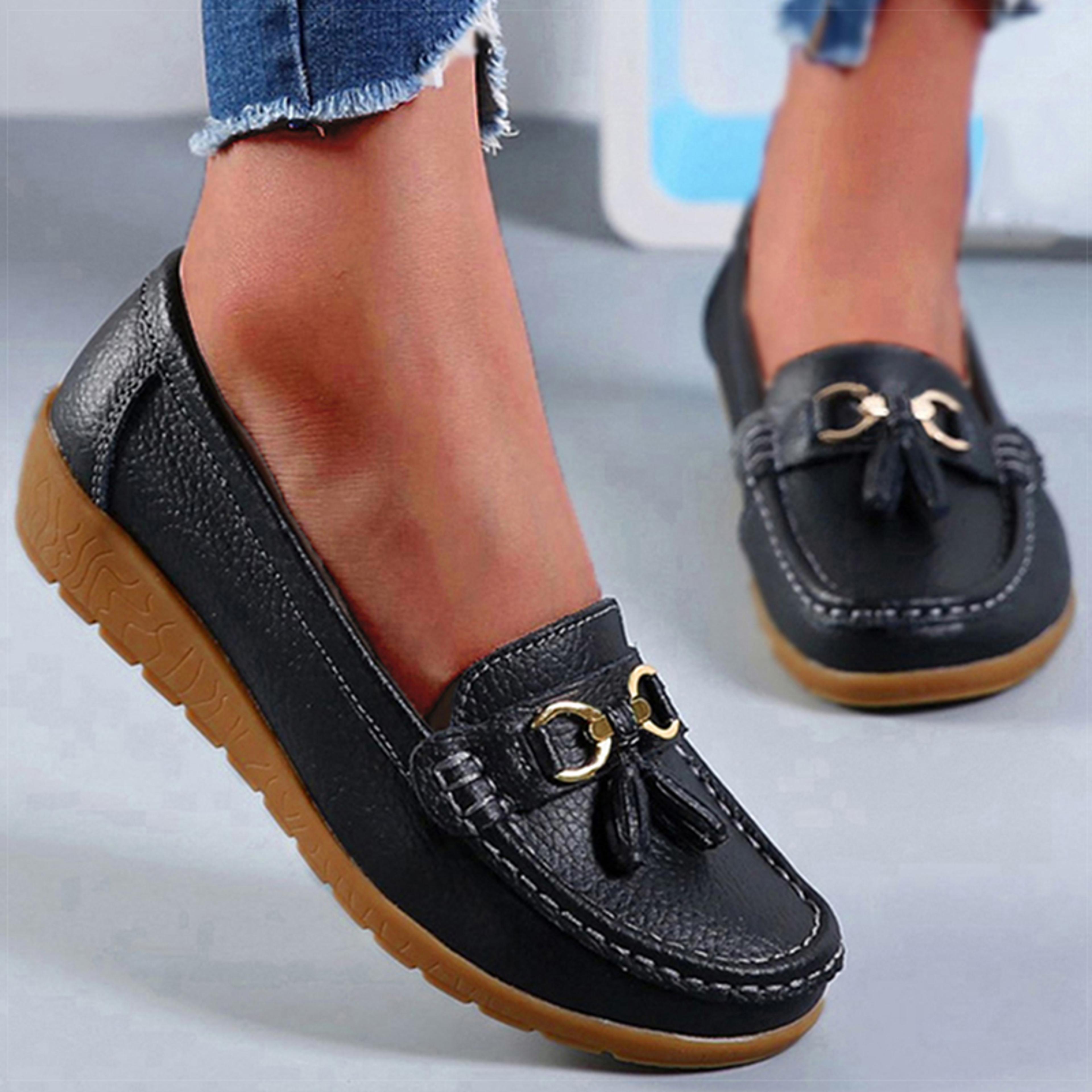 Women Shoes Nurse Loafers Shoes Classics Flats Zapatos Mujer Comfortable Flat Shoes Women White Cas 3
