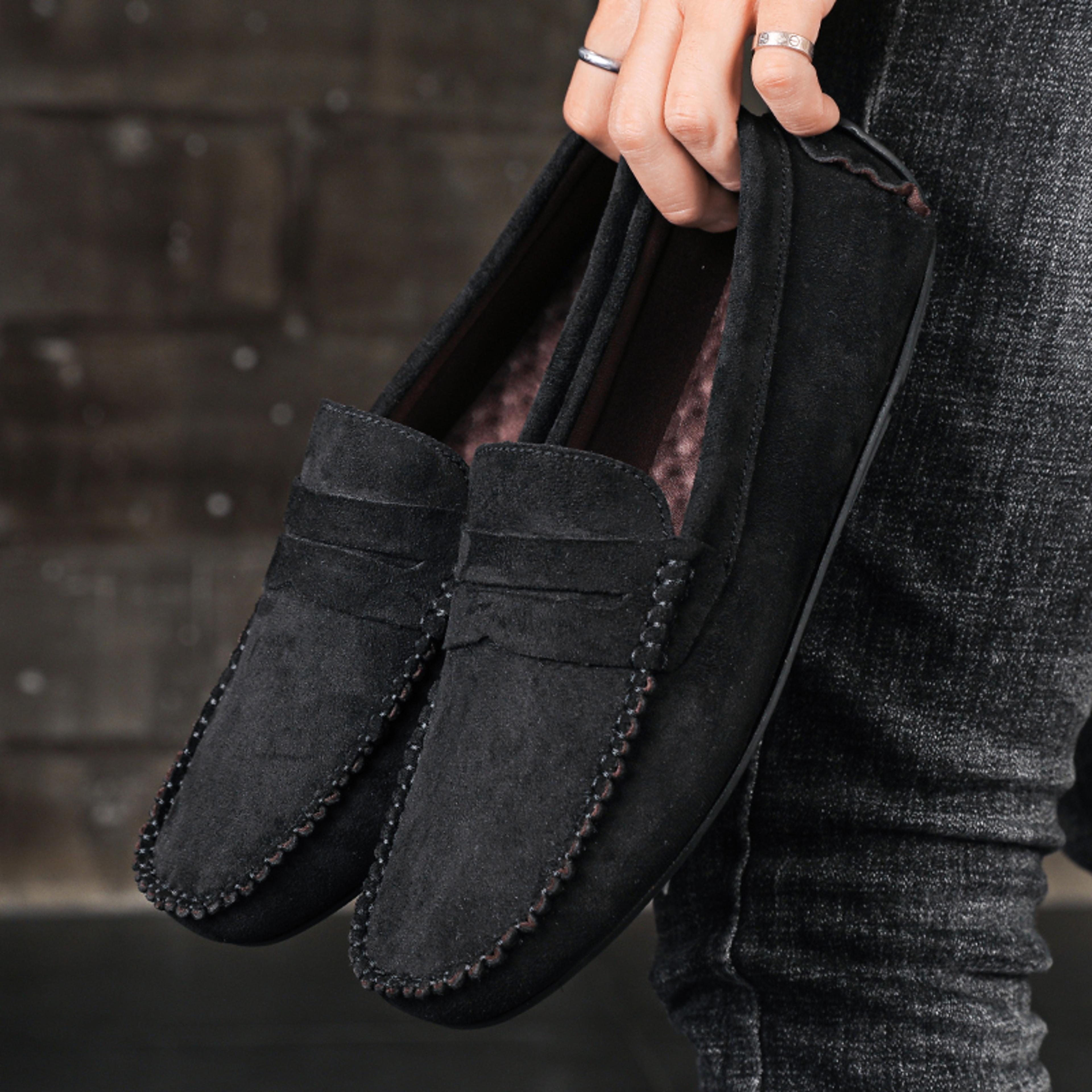 Breathable Leather Mens Loafers Slip On Male Driving Shoes Fashion Suede Men Casual Shoes Comfortab 3