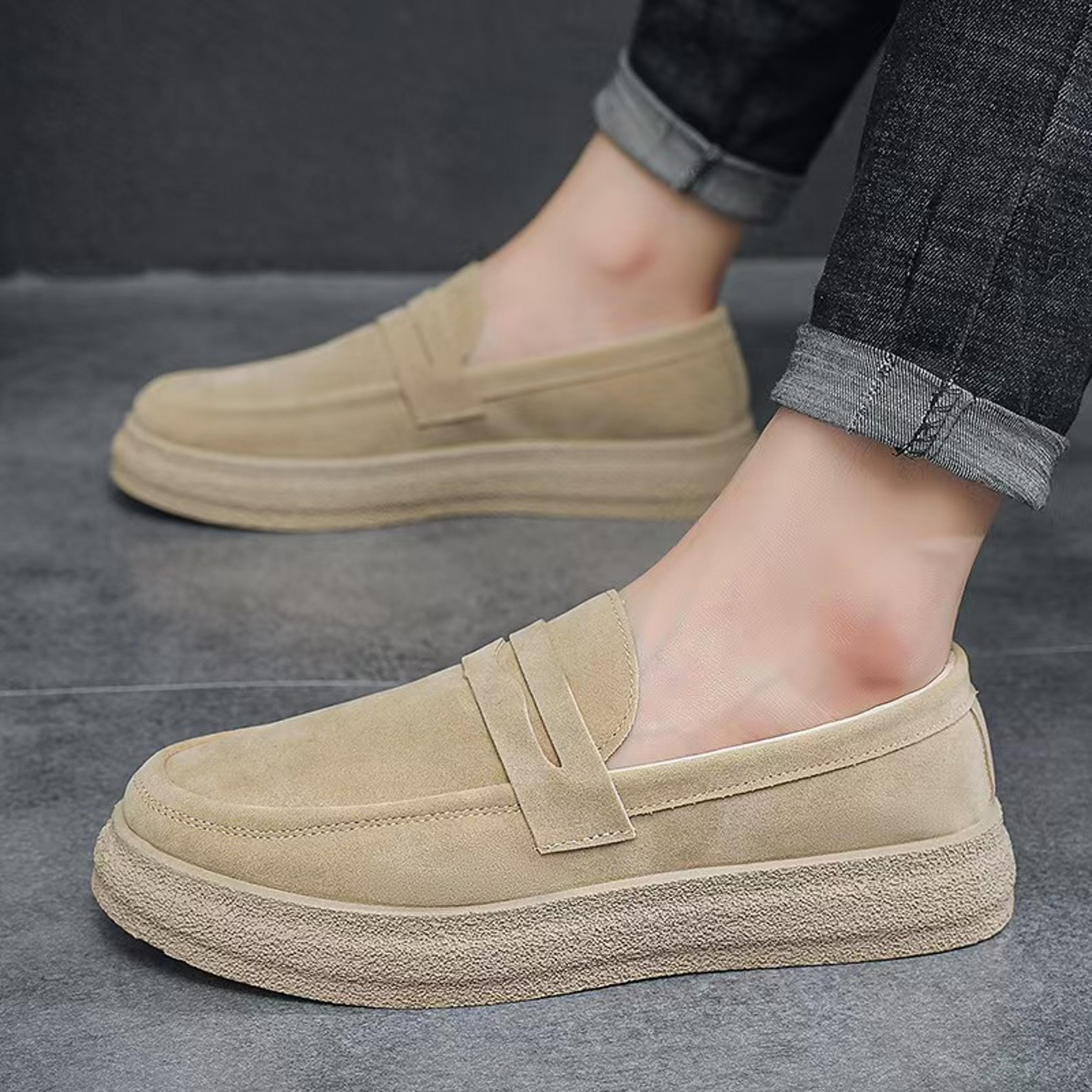 Comfortable Mens Casual Shoes Fashion Platform Loafers Lightweight SlipOn Sneakers Breathable Flats 3