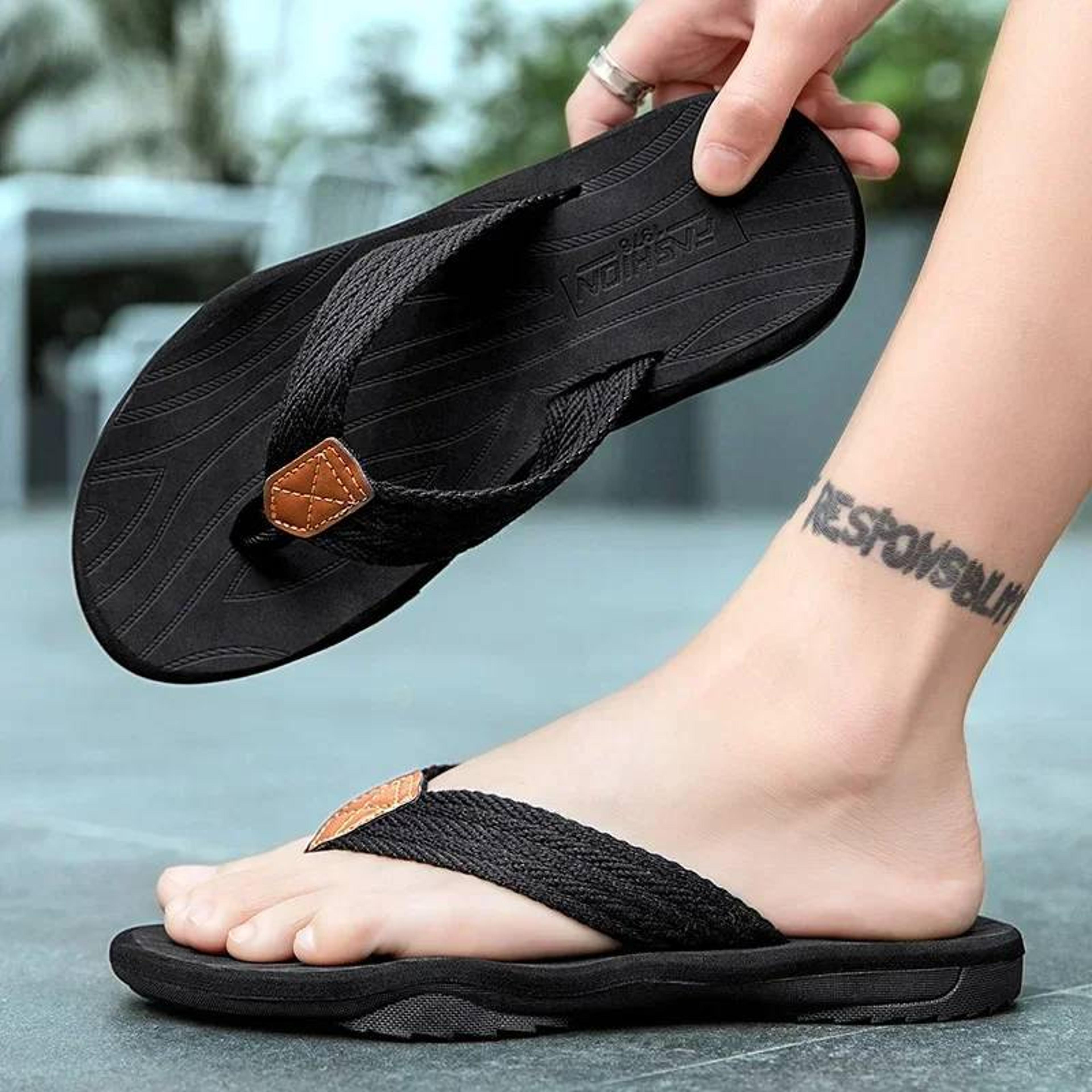 Casual Beach Shoes Mens Flip Flops Large Size Men Sandals Summer Leisure Anti Slip 4