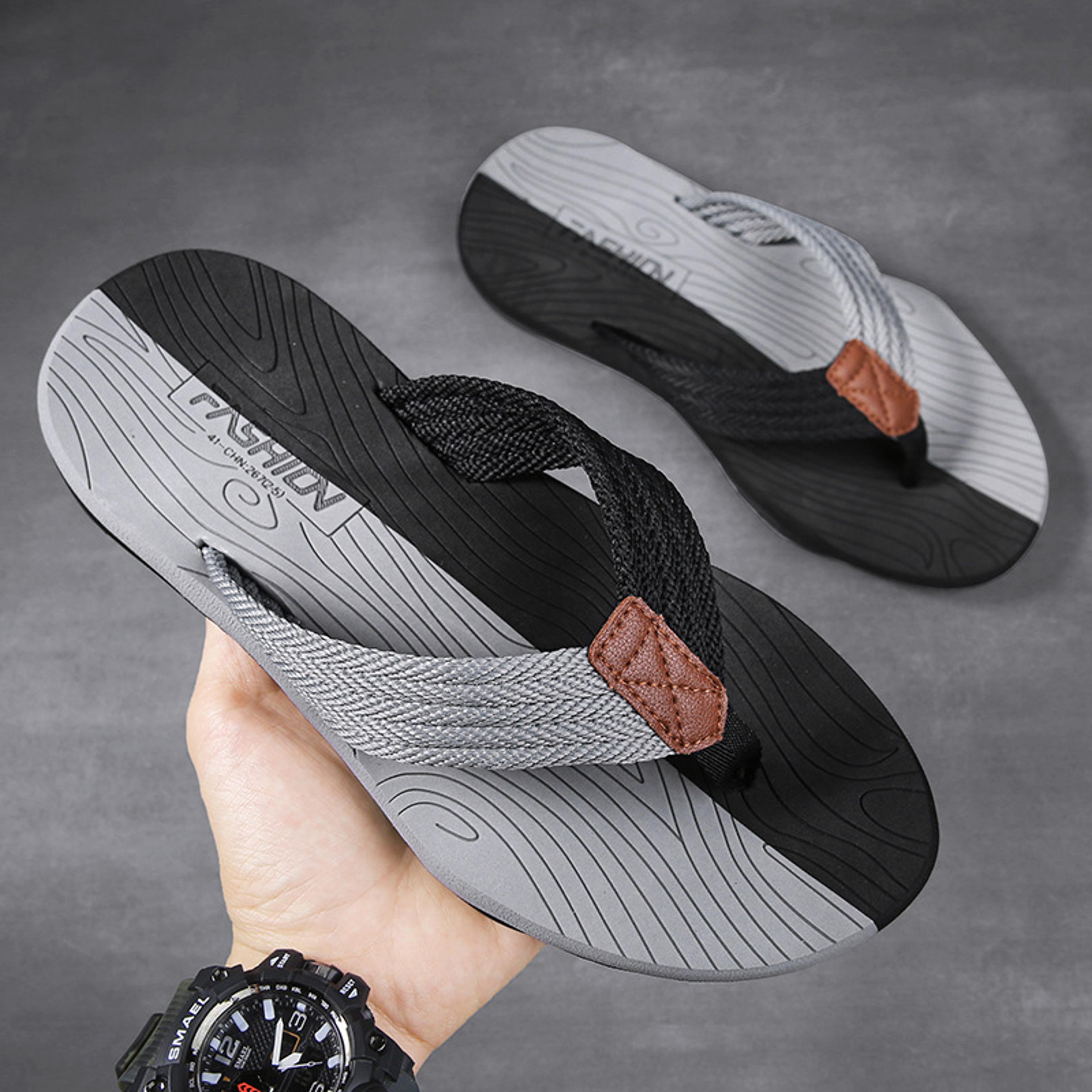Fashionable Men Slippers Summer Flip Flops Comfortable Nonslip Casual Slides Shoes Beach Sandals Fo 0
