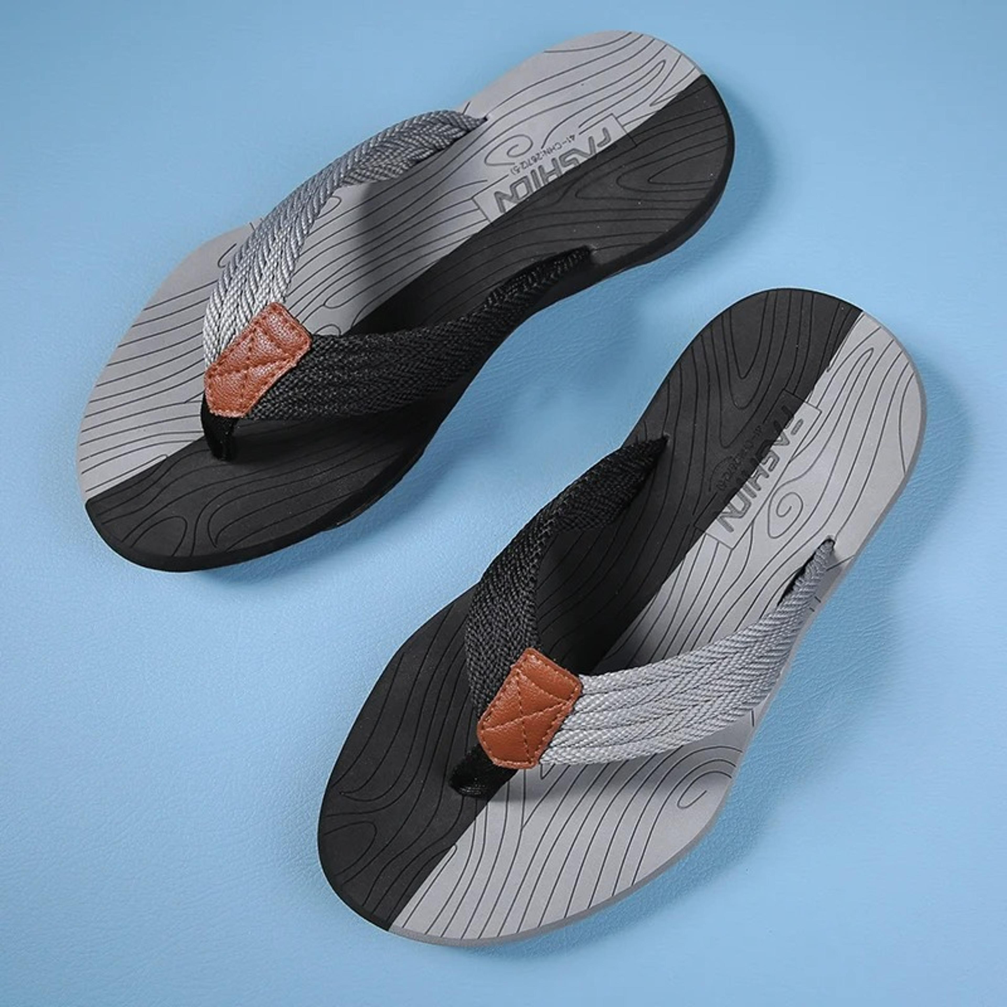Fashionable Men Slippers Summer Flip Flops Comfortable Nonslip Casual Slides Shoes Beach Sandals Fo 5