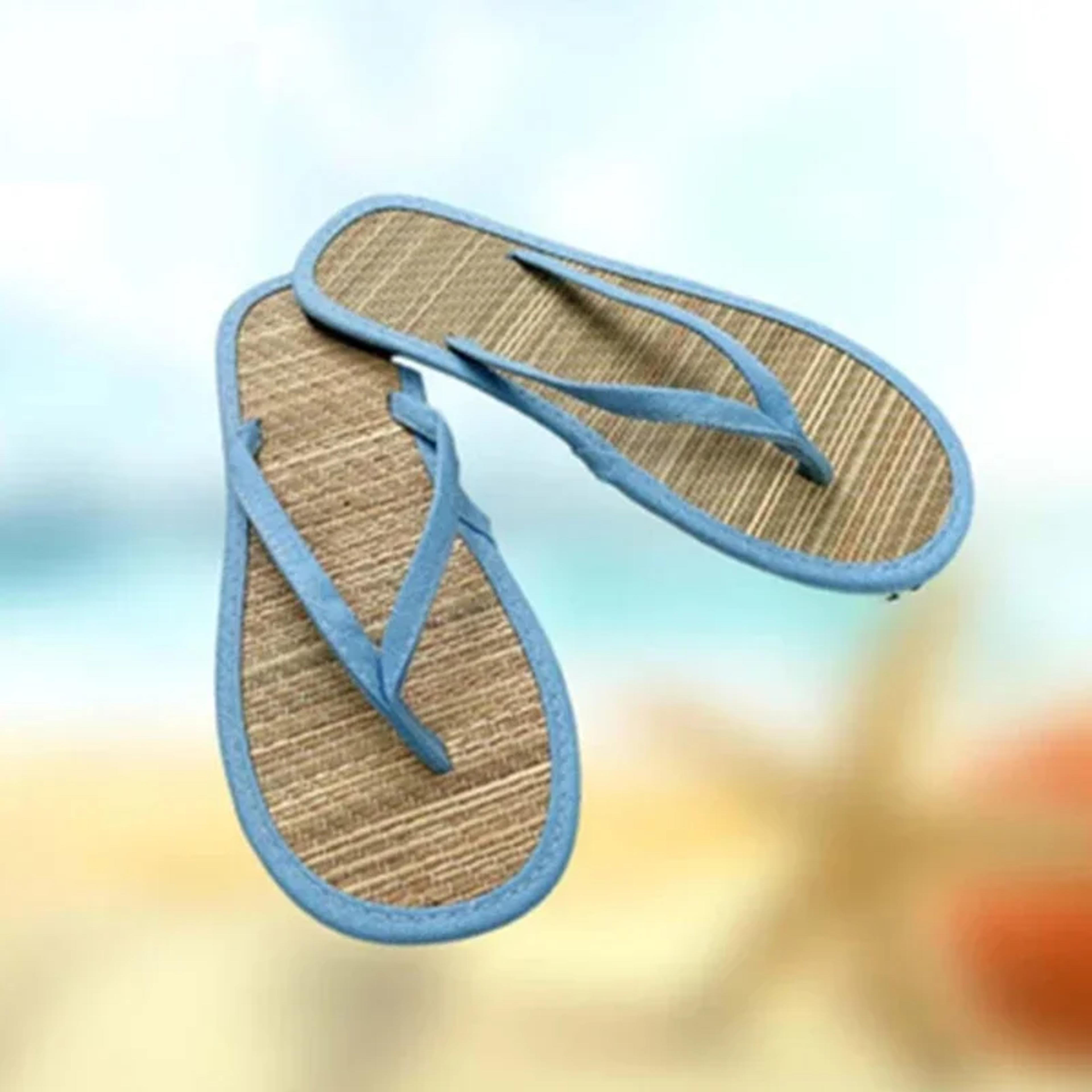 Comfortable NonSlip Slippers Summer Women Bamboo Rattan FlipFlops Fashionable Bathroom Sandals For  8
