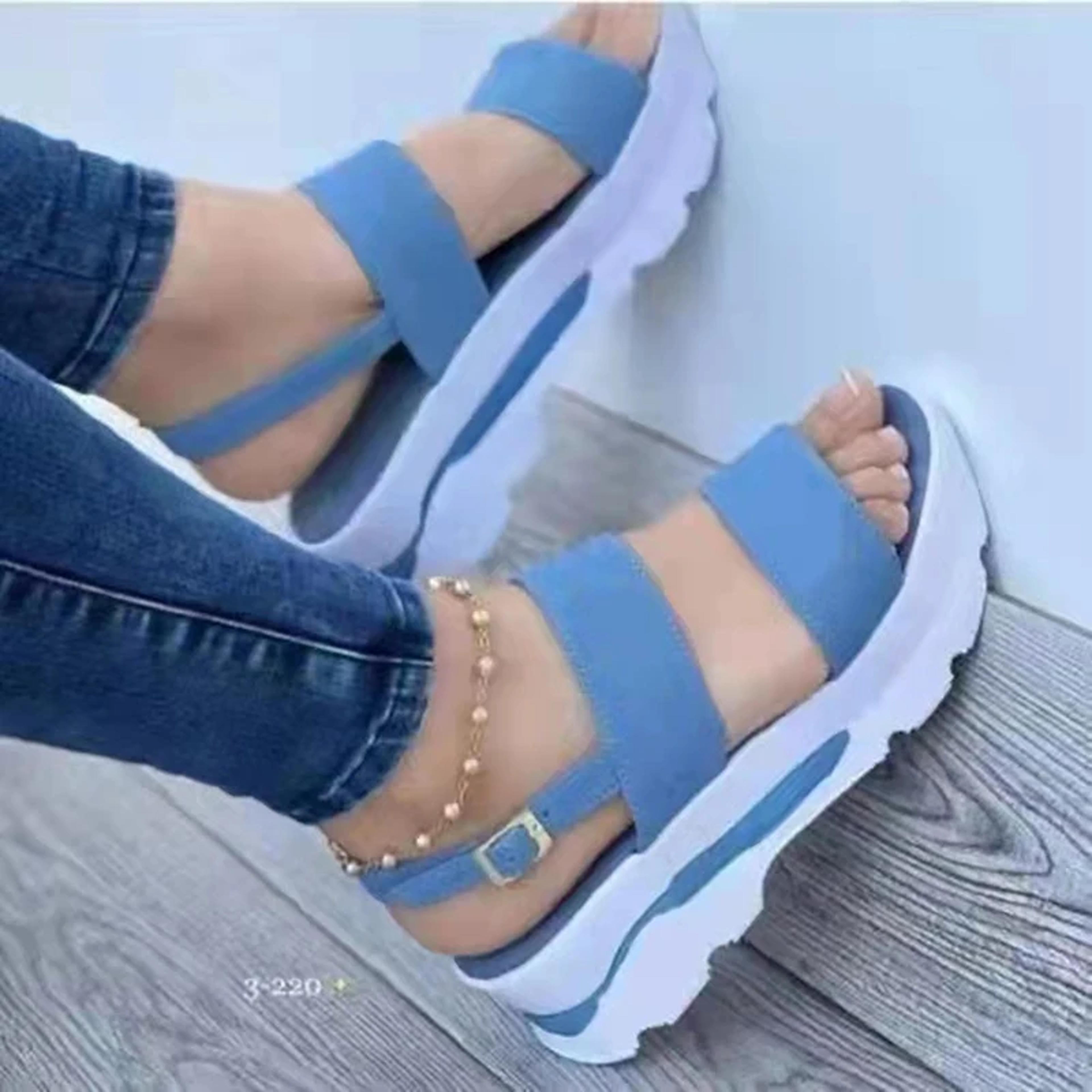 Summer Womens Wedges Sandals Low Platform Heeled Fashion Shoes Stylish Female Footwear Wedges Sanda 3