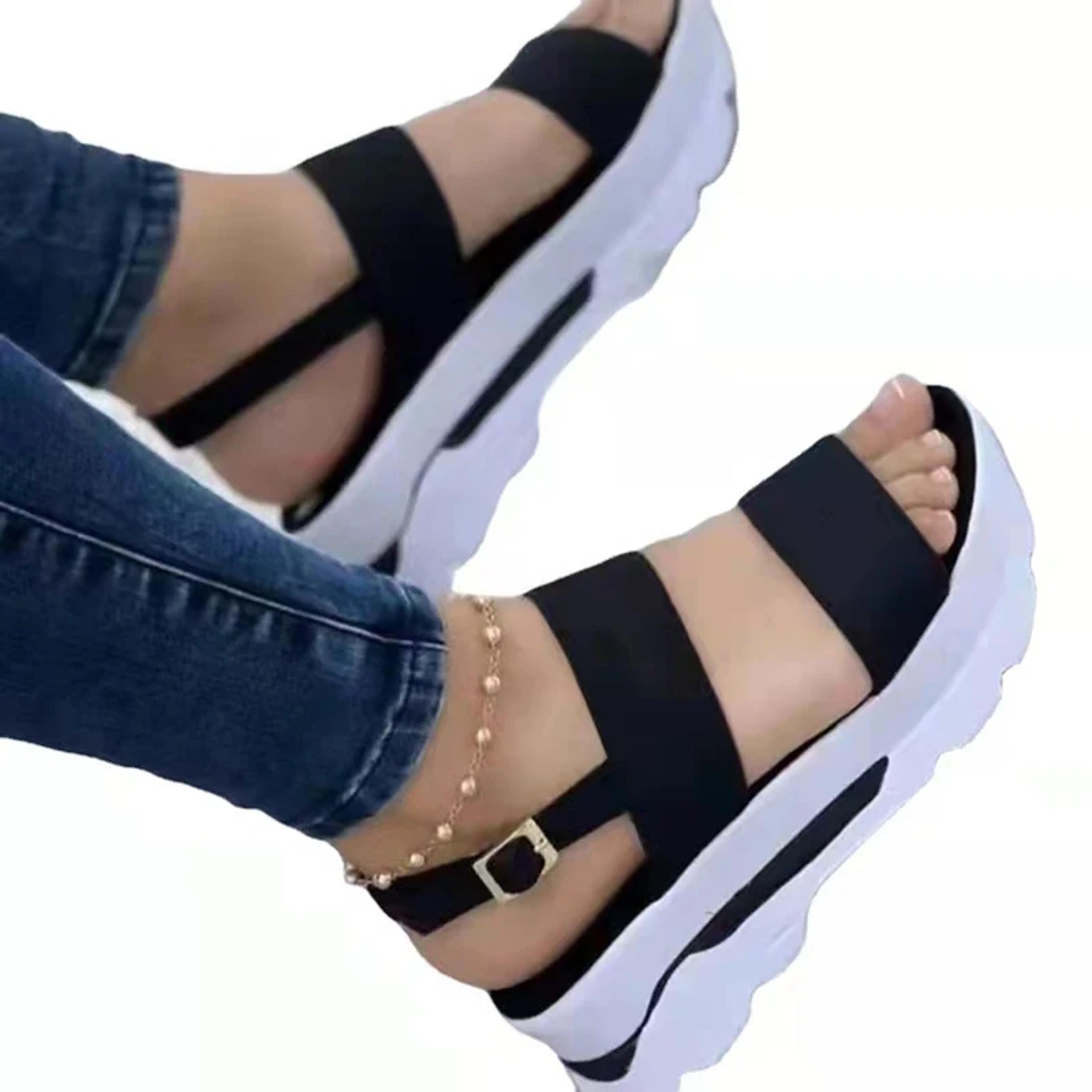 Summer Womens Wedges Sandals Low Platform Heeled Fashion Shoes Stylish Female Footwear Wedges Sanda 5
