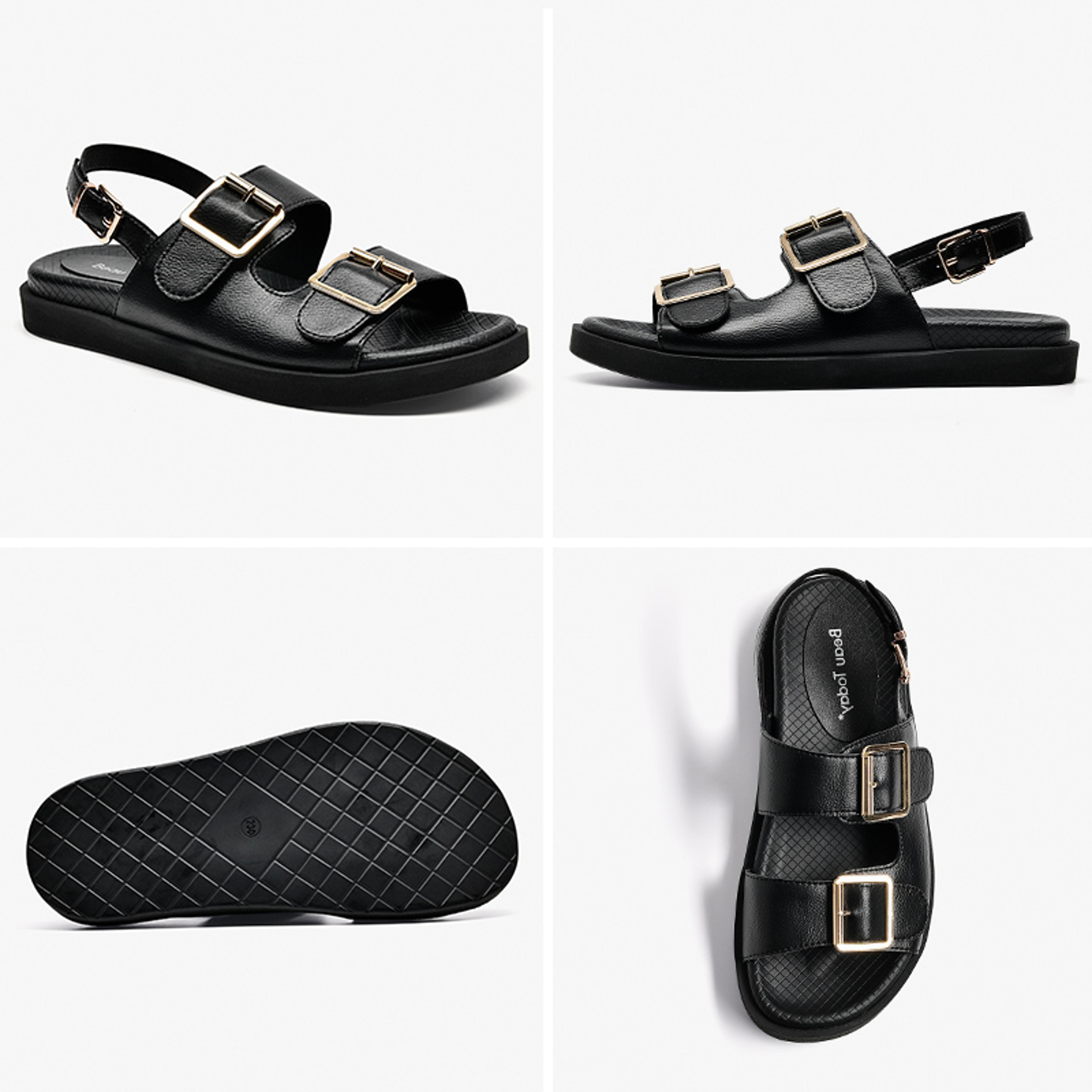 Handmade Casual Sandals Women Genuine Leather Summer Beach Ladies Low Heel Sport Shoes With Metal A