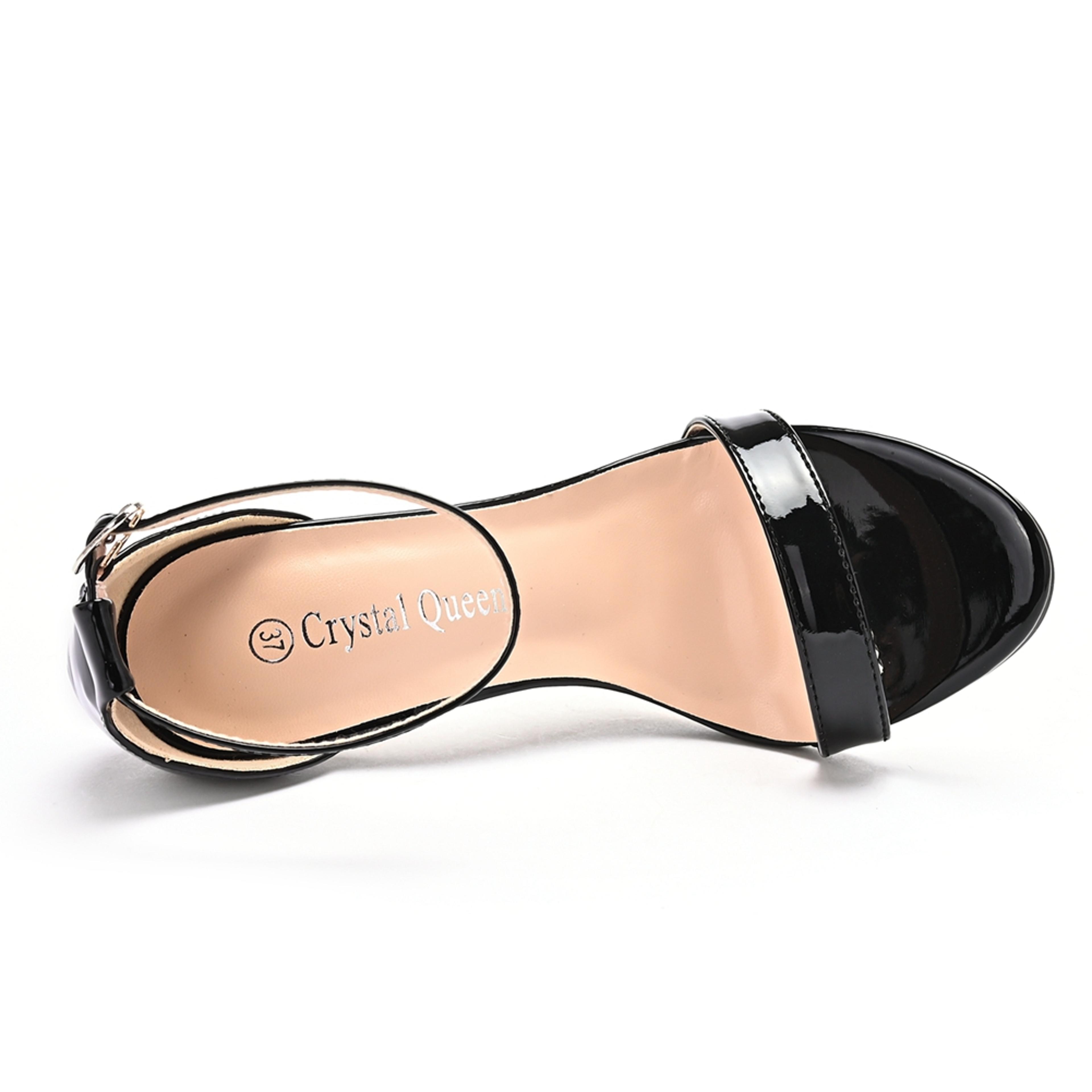 Sexy Black Women Crystal Queen Dress Sandals Spike High Heel Fashion Lady Party Shoes In Plus Big S 3