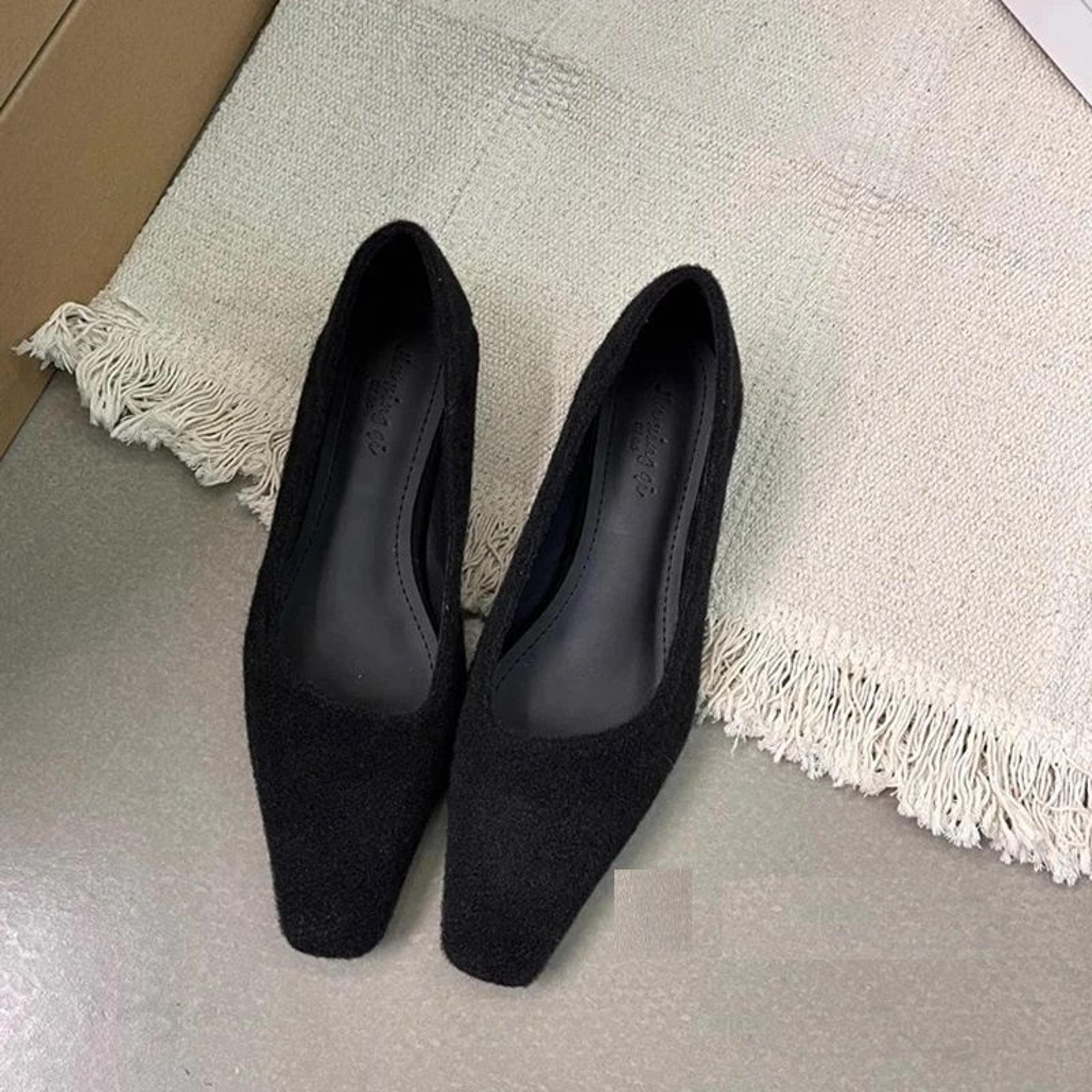 Ladies Elegant Boat Shoes Spring New Brand Women Pumps Shallow Slip On Square Low Heel Single Shoes 2