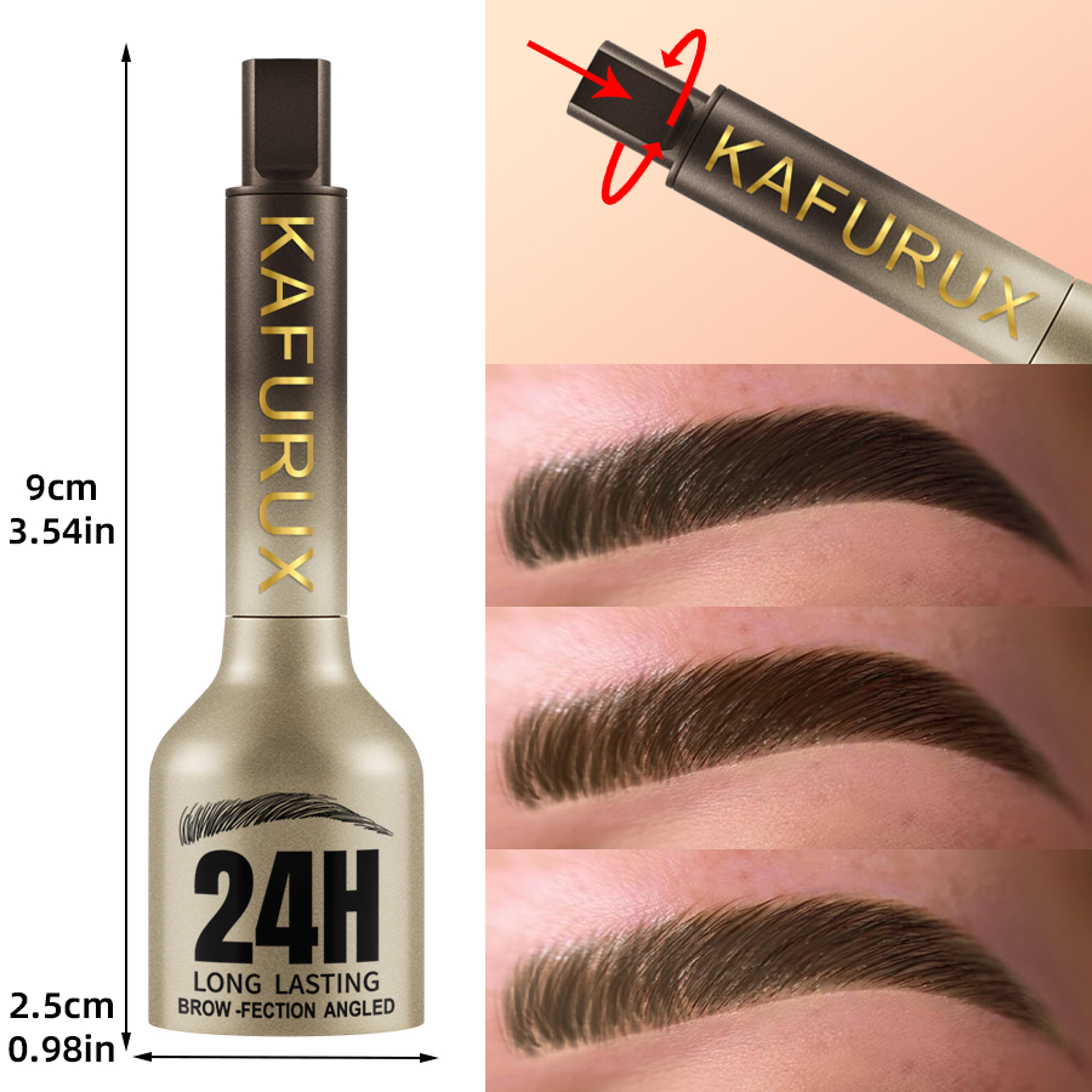 LongLasting Dye Eyebrow Pencil Hairling AntiSmudge Waterproof Large Brush Natural Wild Eyebrow Enha 2
