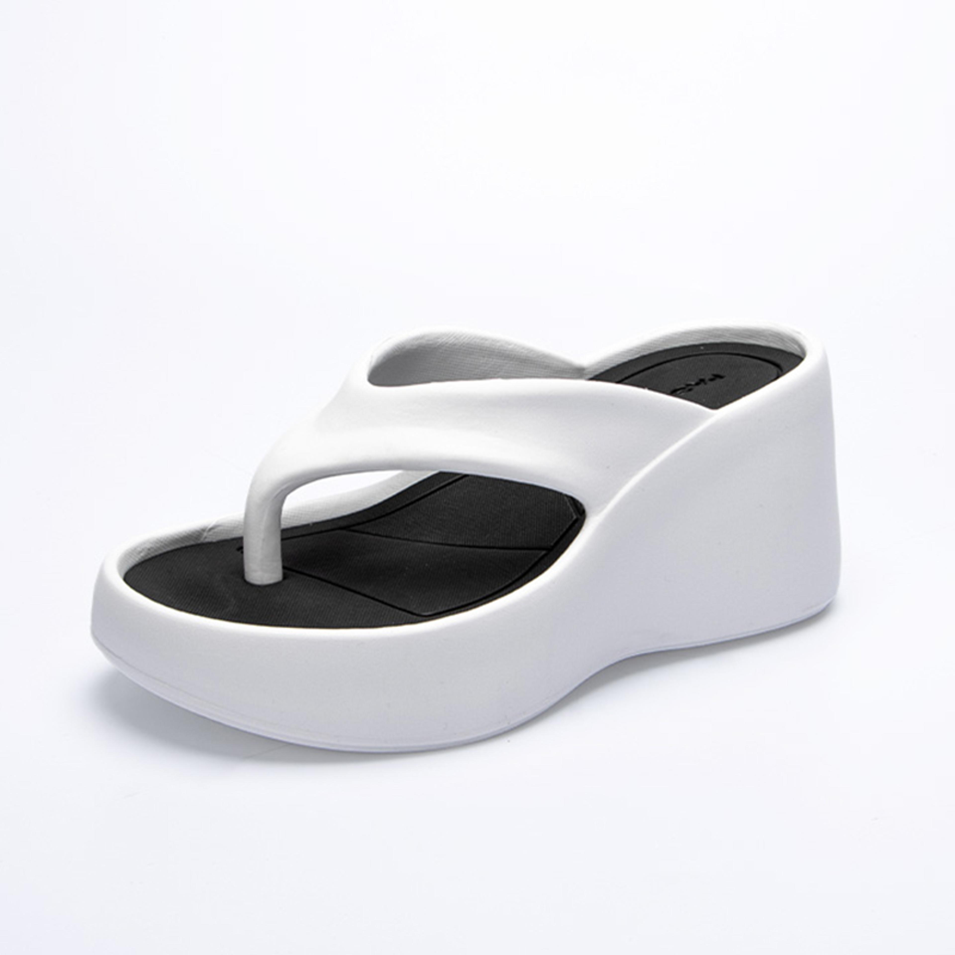 Summer Chunky Platform Beach Sandals Womens Clip Toe Wedge Flip Flops Thick Sole High Heeled Eva Sl 1