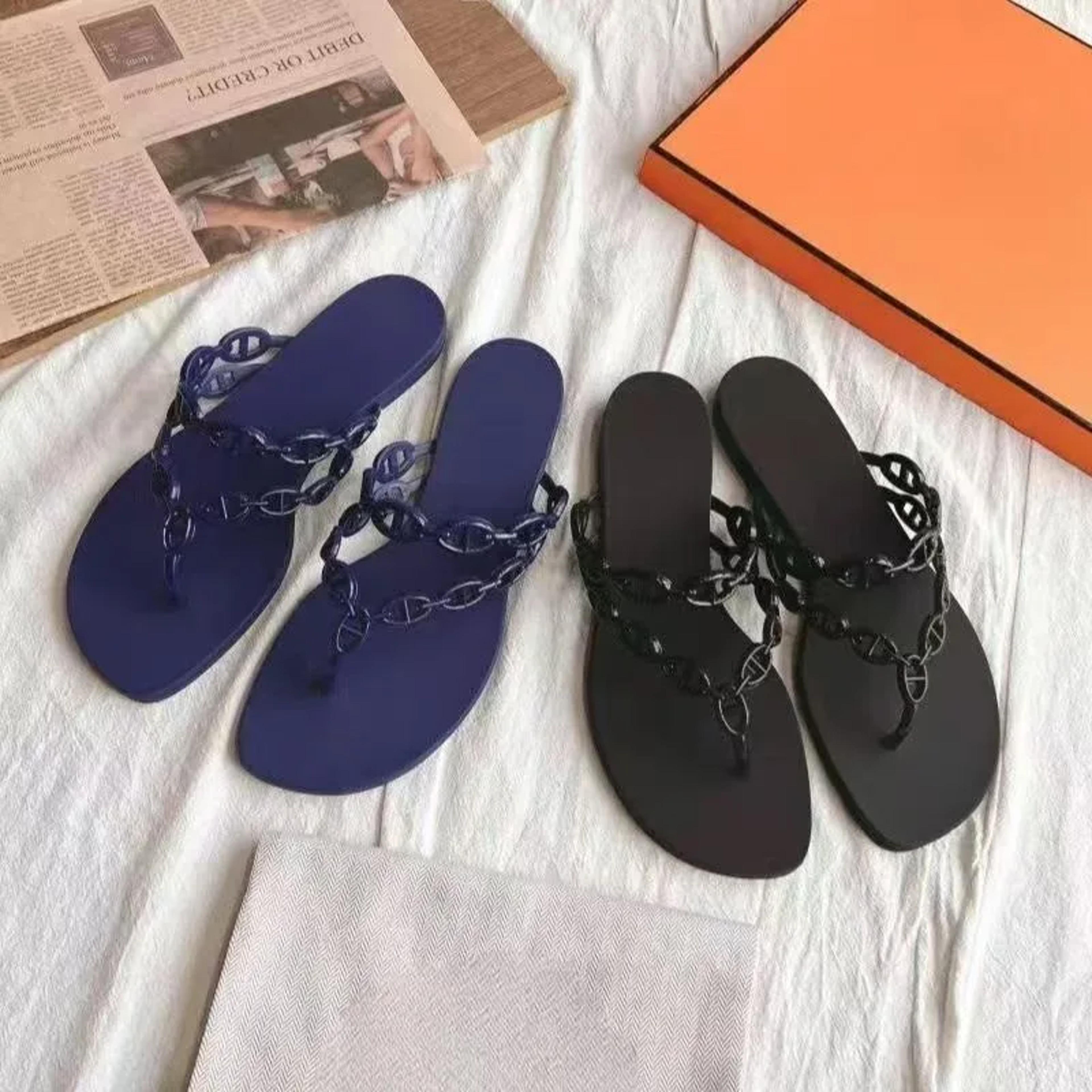 Summer Women Slippers Transparent Crystal Beach Shoes Bow Flip Flops Rivet Flats Open Toe Outdoor S