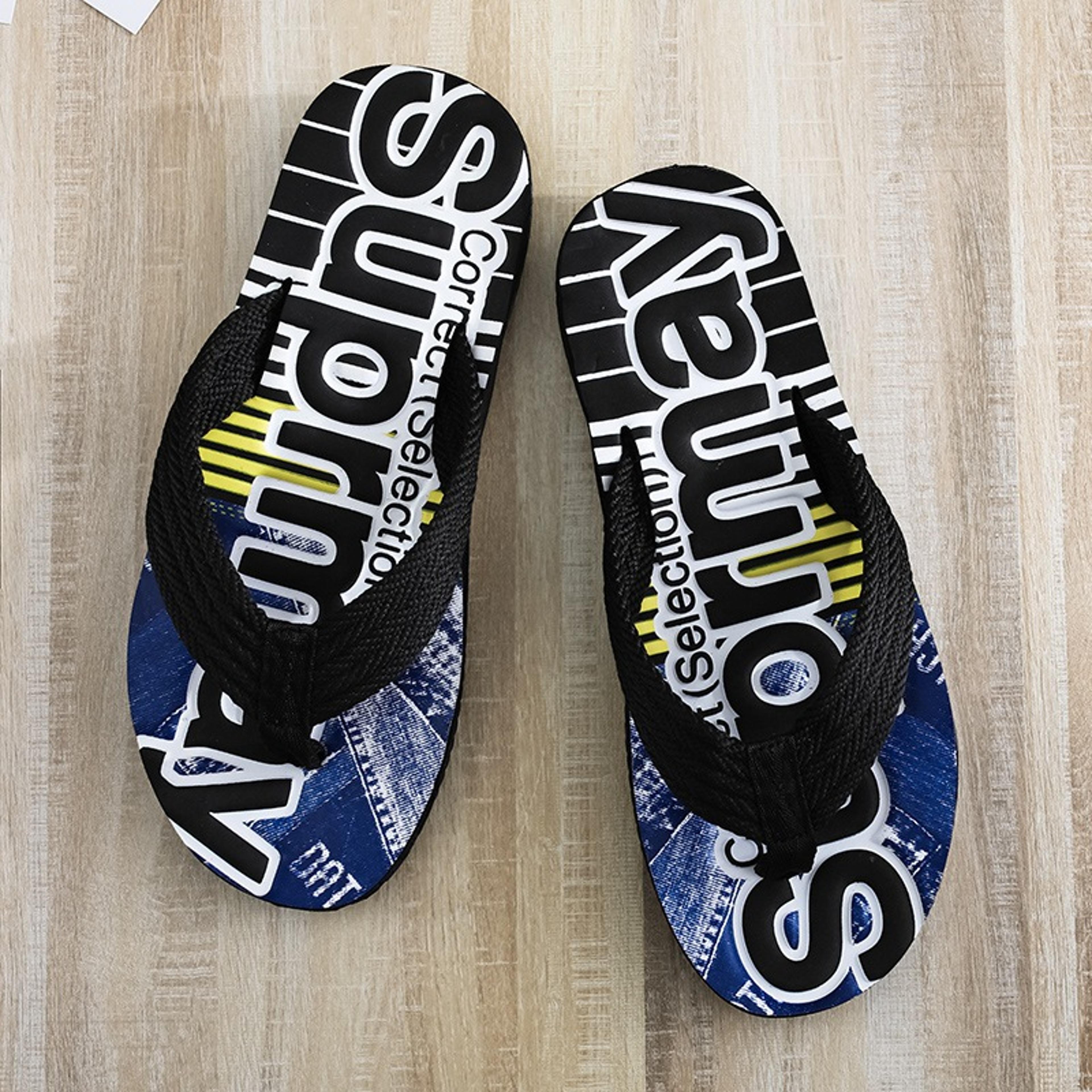 Allmatch Fashion Korean Style Men Man Slippers Personalized Foot Clip Flip Flop New Slippers For Me 7