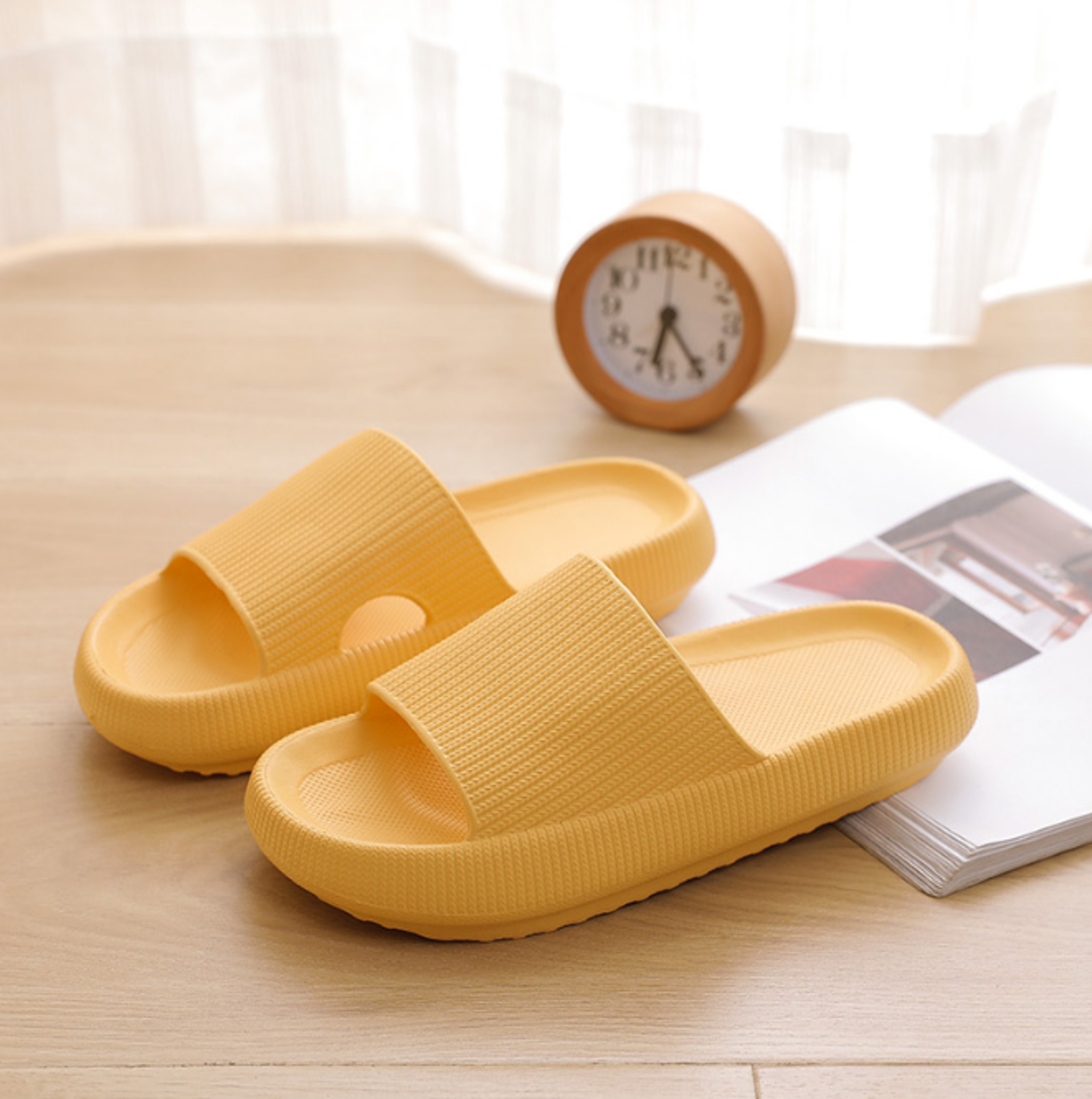 Women Summer NonSlip Beach Flip Flops Eva Soft Sole Pillow Slides Thick Platform Cloud Slippers Ind 10