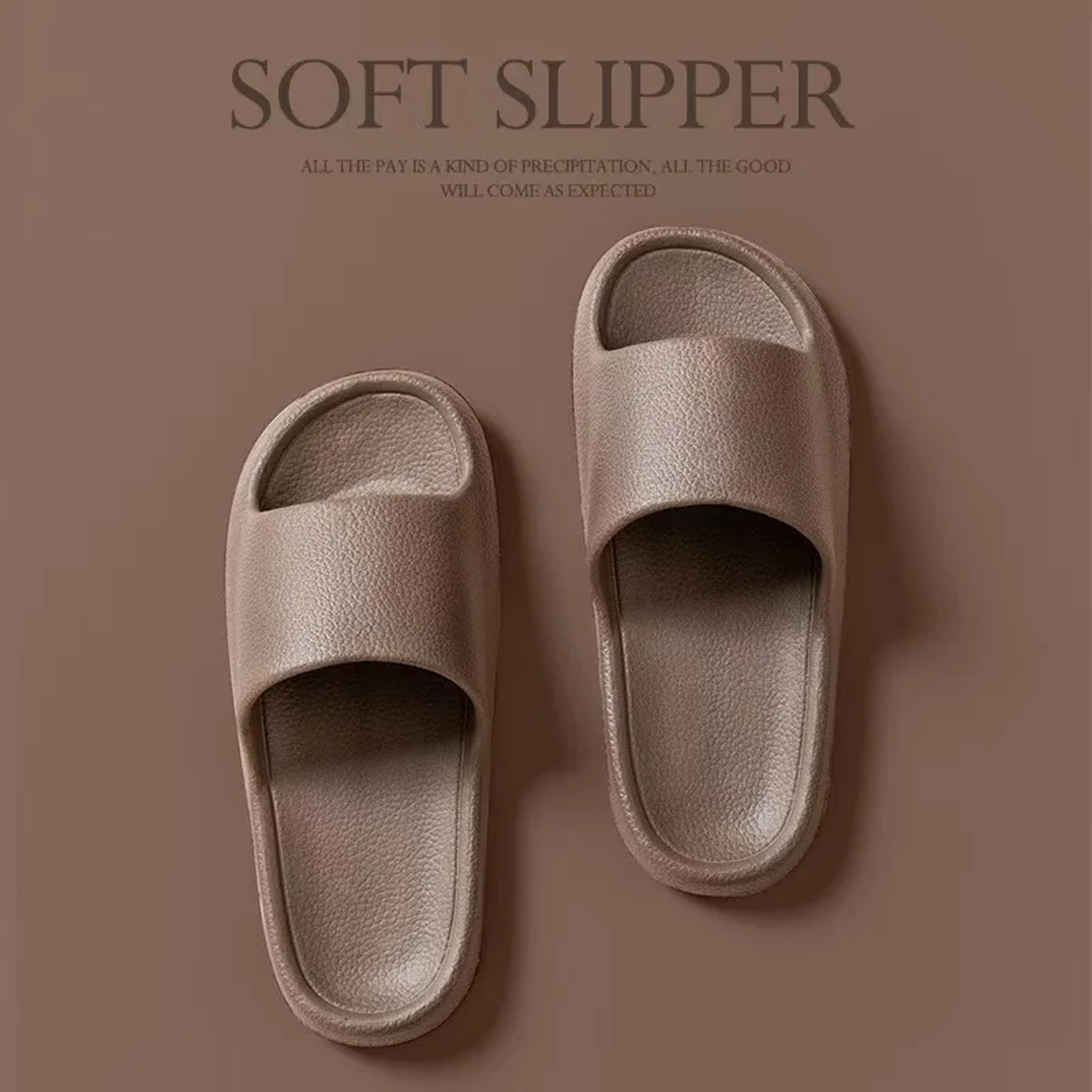 Men Flip Flops Sandals With Soft Sole Nonslip Outdoor Slippers Simple Solid Color Shower Shoes For  2