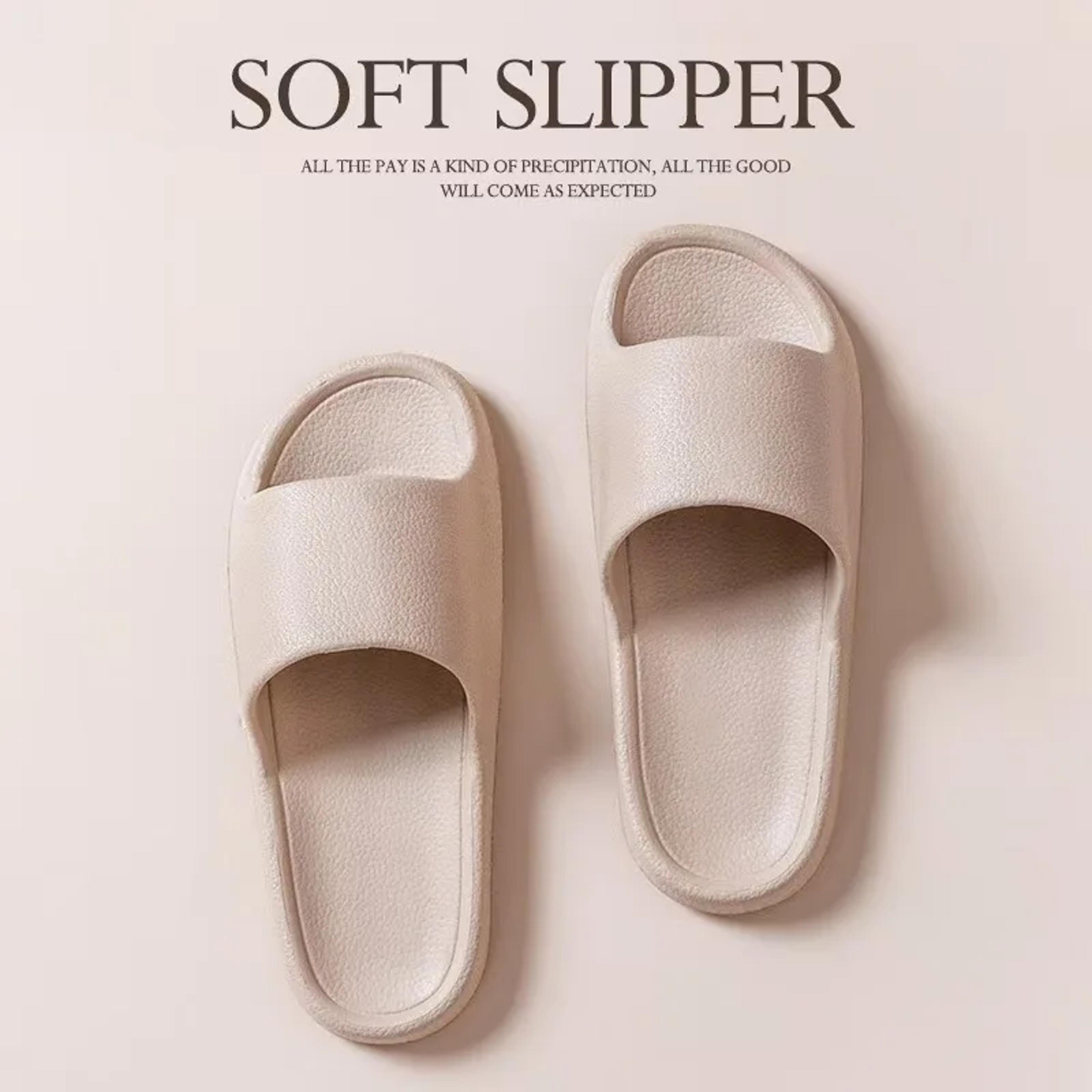 Men Flip Flops Sandals With Soft Sole Nonslip Outdoor Slippers Simple Solid Color Shower Shoes For  5