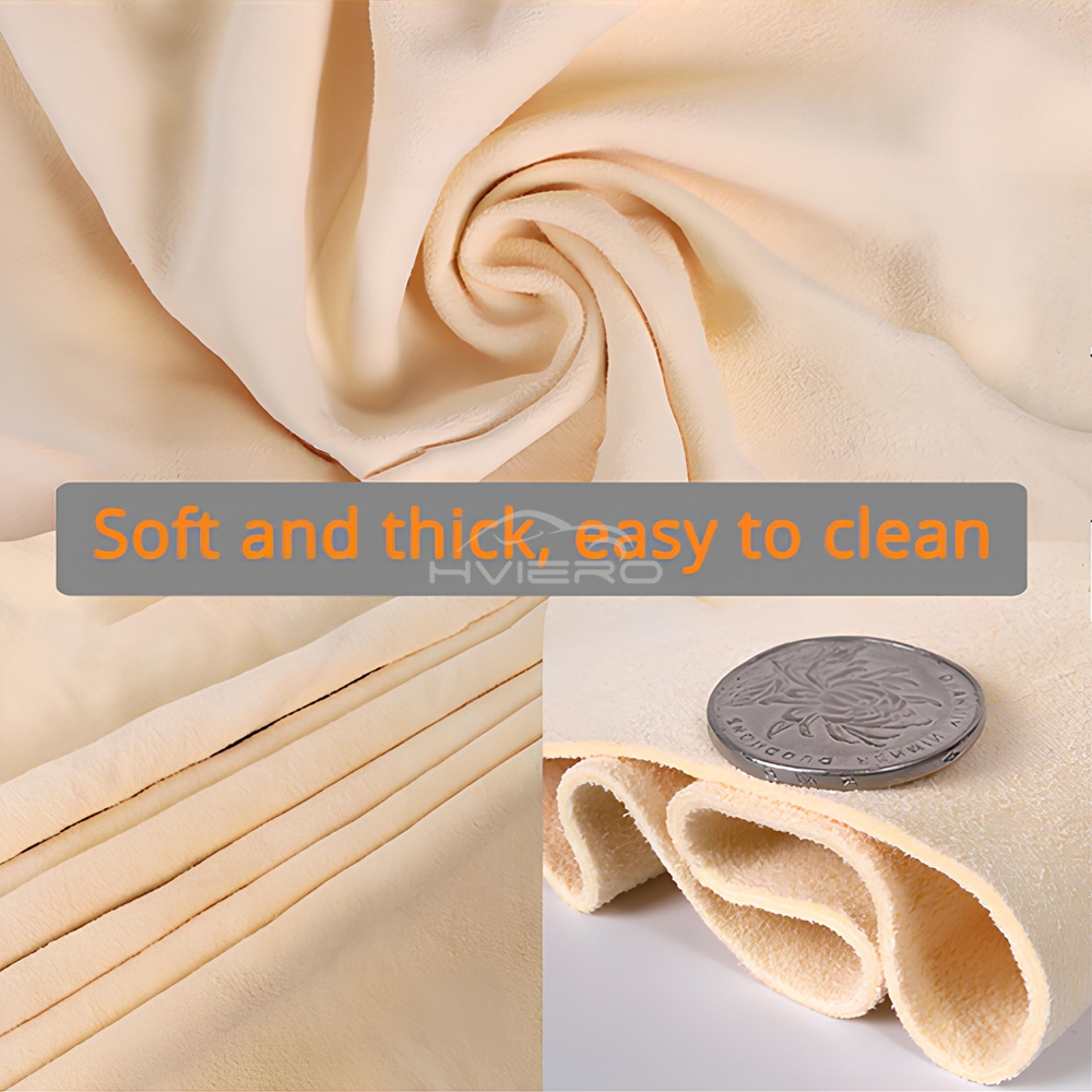 Genuine Leather Chamois  Free Shape Cleaning Cloth For Car Auto Home Care Motorcycle Natural Drying 2