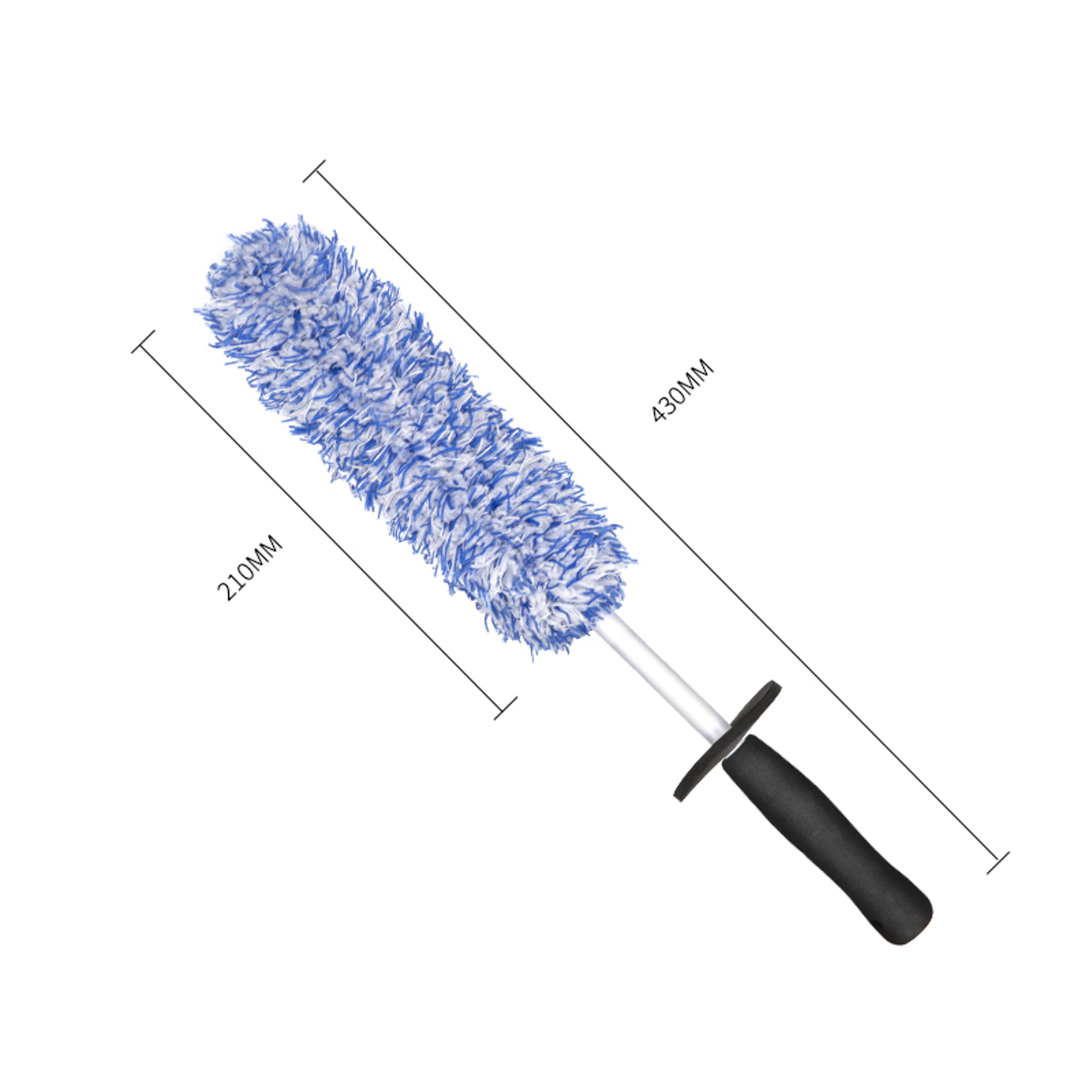DoubleSide Absorbent Microfiber Car Wash Brush Plastic Handle Cleaning Gloves Wheel Brush For Car W