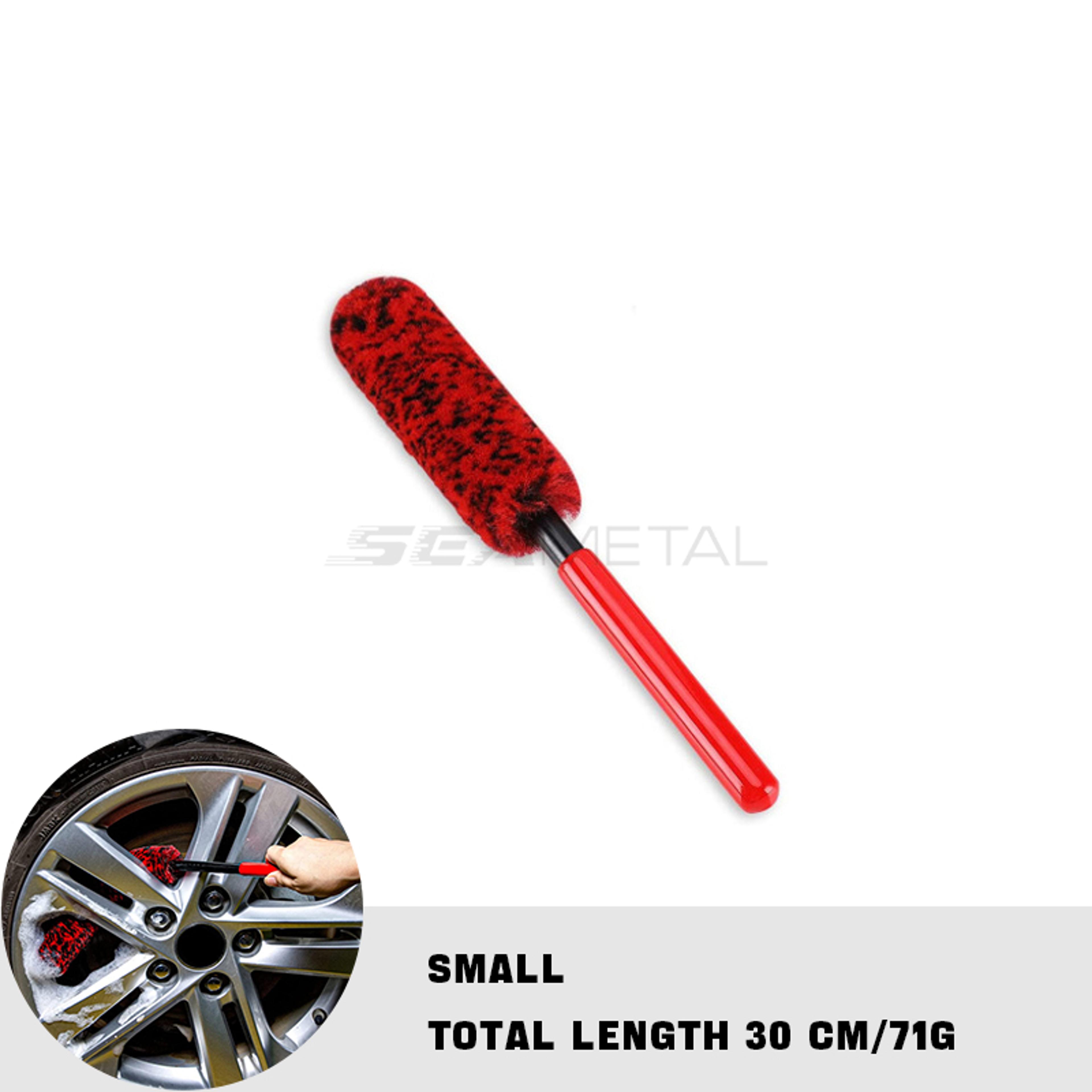 Plush Car Rim Tire Wash Brushes Car Wheel Detailing Cleaning Brush Long Handle Bendable Auto Wheel  5