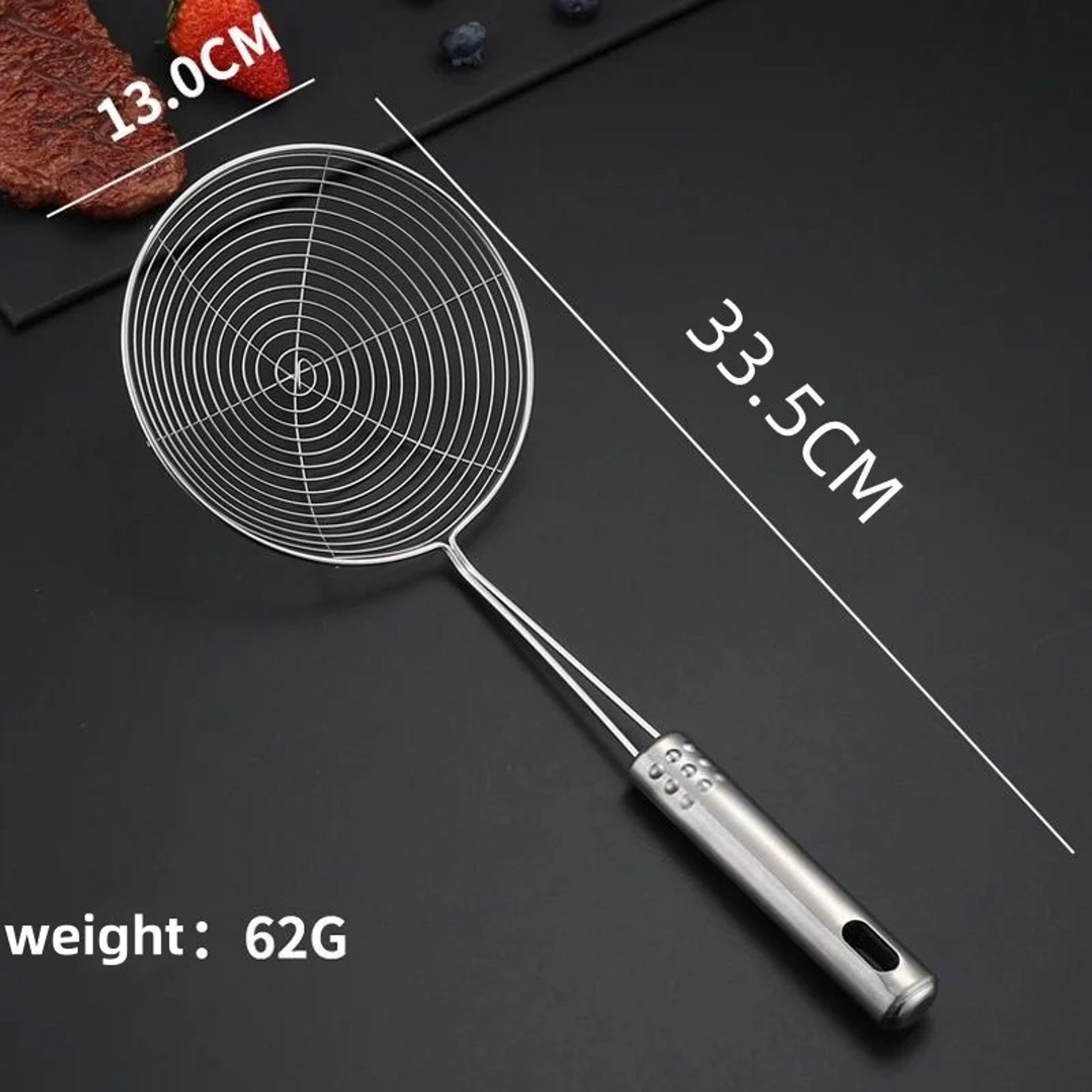 Stainless Steel Oval Skimmer Mesh Oil Pot Food Filter Cookware Colander  Strainer For Frying 4