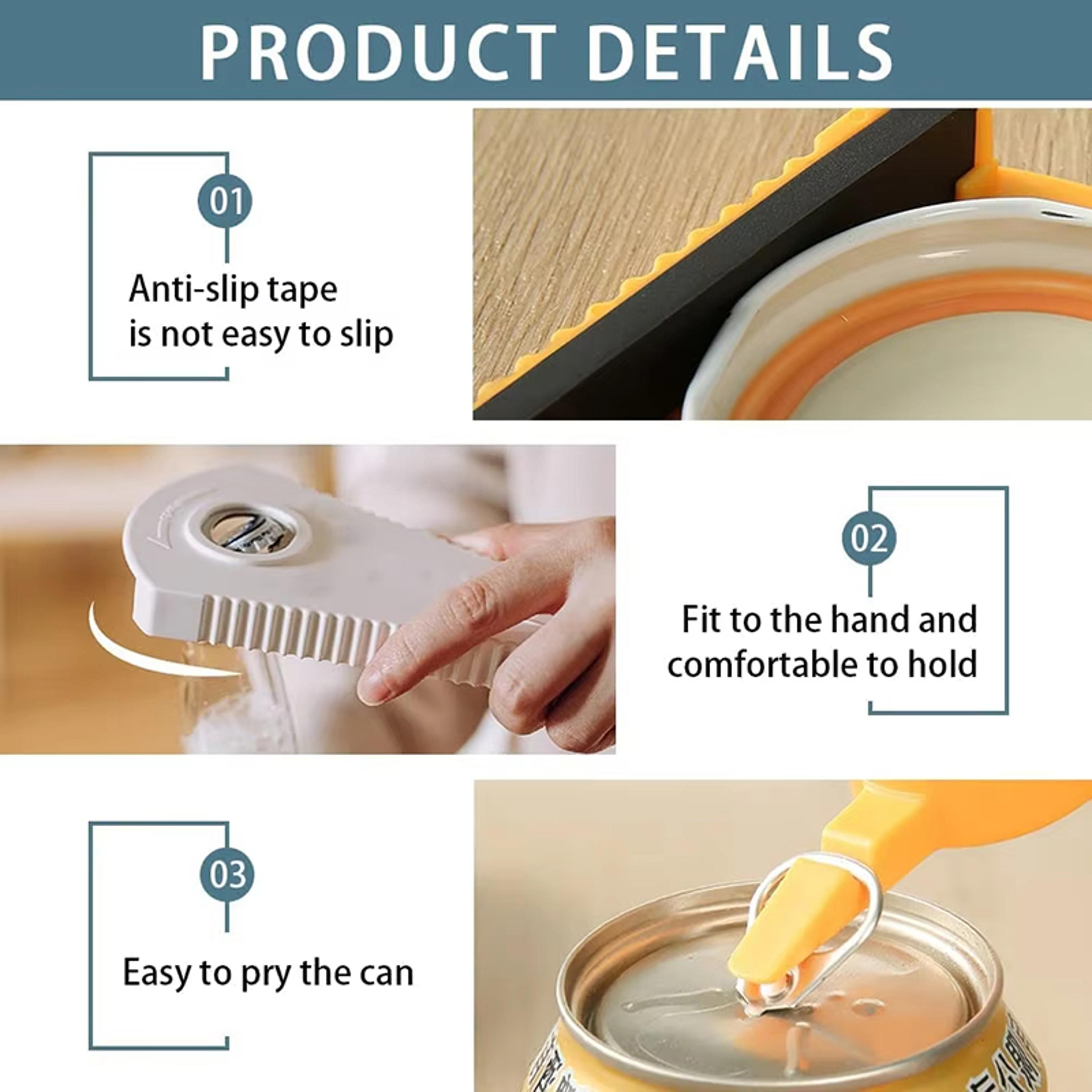 Multifunctional Can Opener And Bottle Opener Jar Opener For Beer Coke Jam Beverage  Comfortable Gri 2