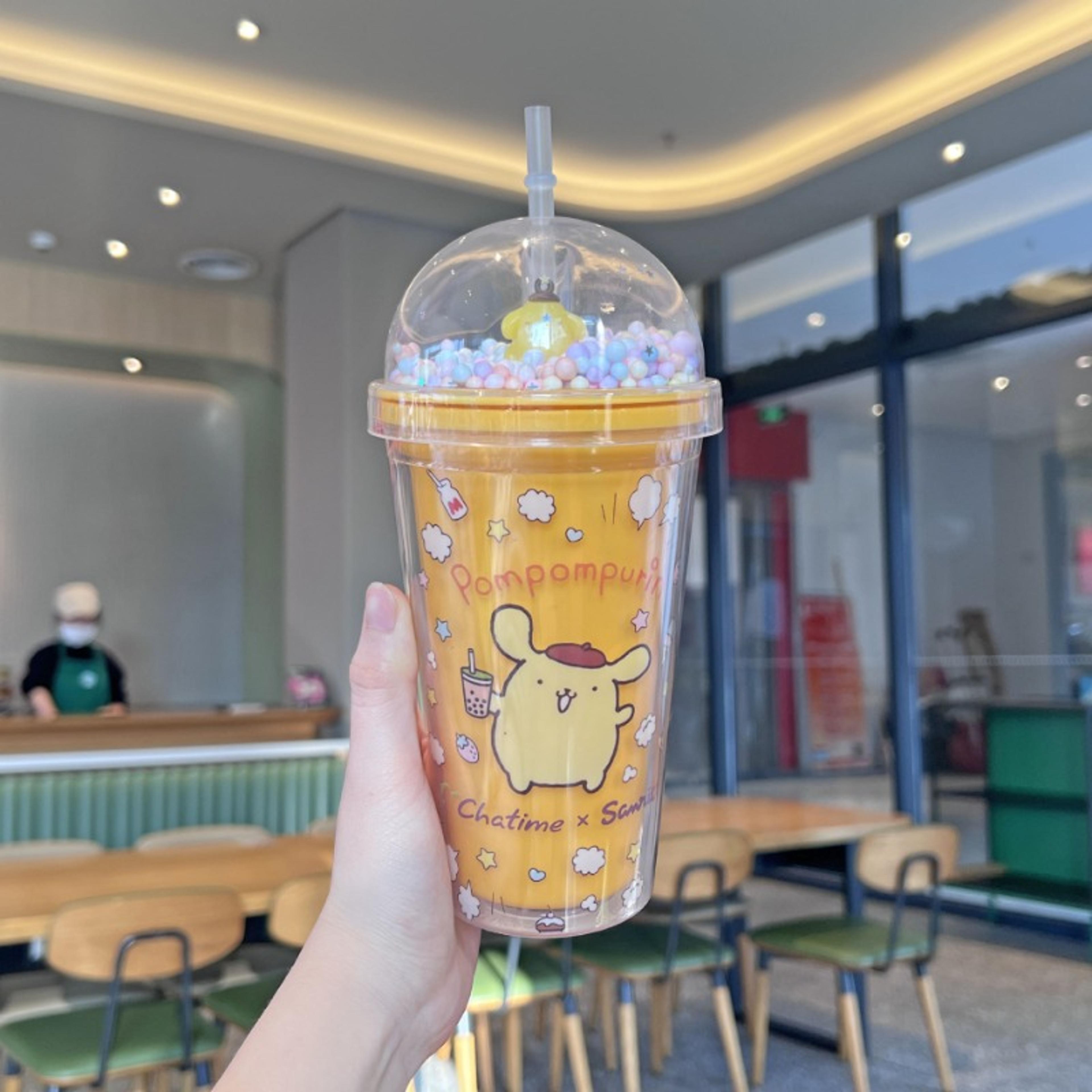Creative Double Layer Drinking Cup Large Capacity Plastic Straw Mug Lid For Juice 4