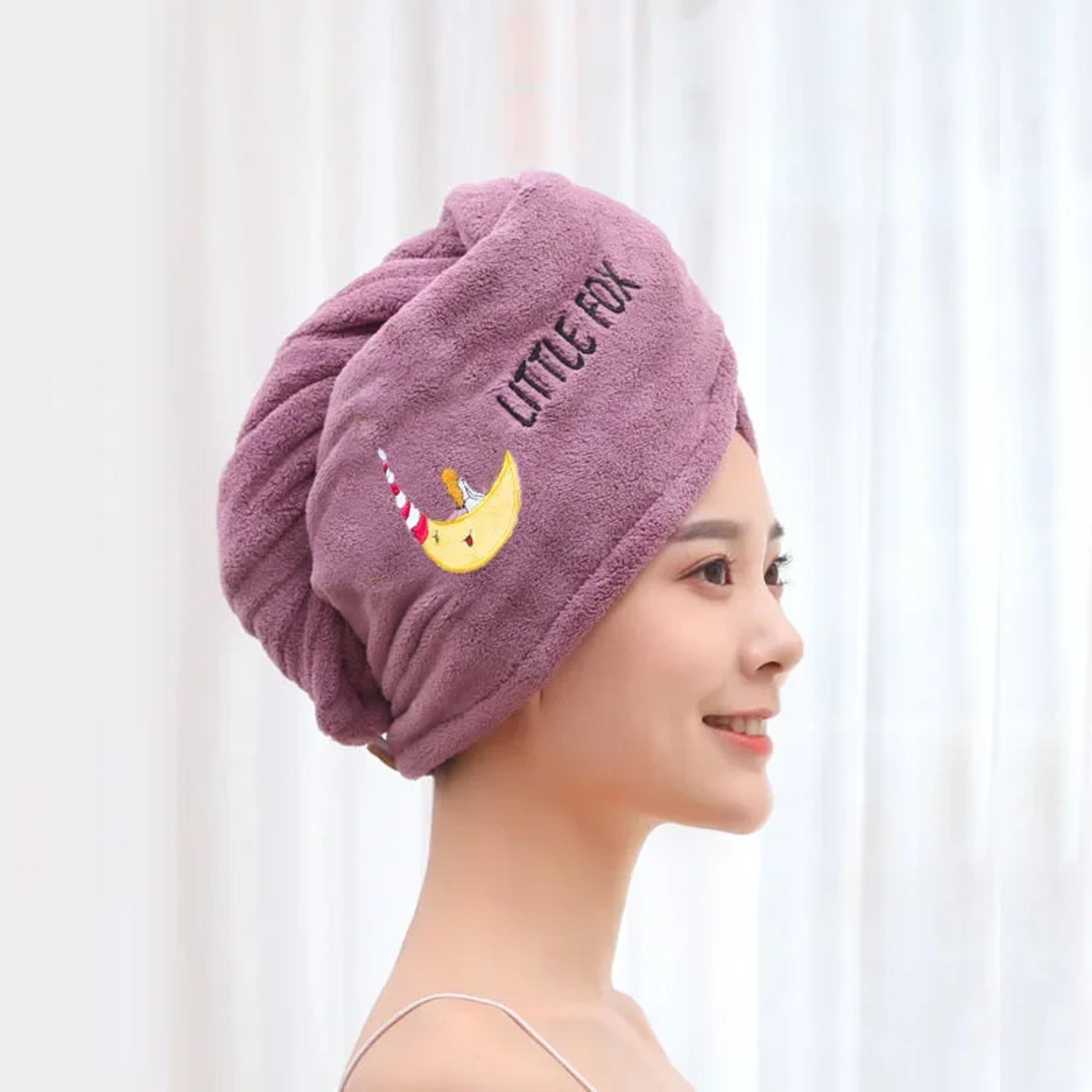 soft microfiber towels for women, shower cap towel, dry hair cap quick drying, bath hats for lady