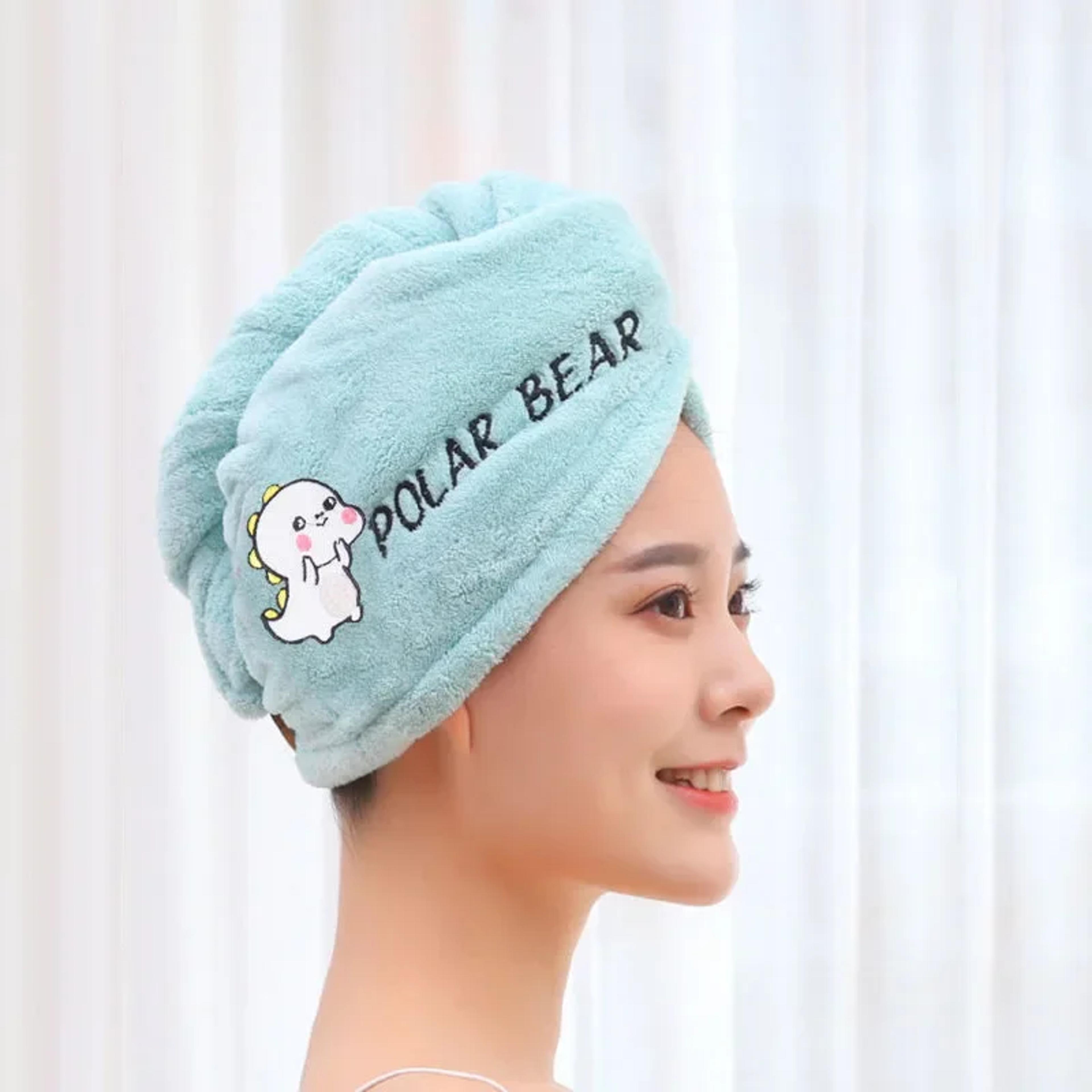 Soft Microfiber Towels For Women Shower Cap Towel Dry Hair Cap Quick Drying Bath Hats For Lady 3