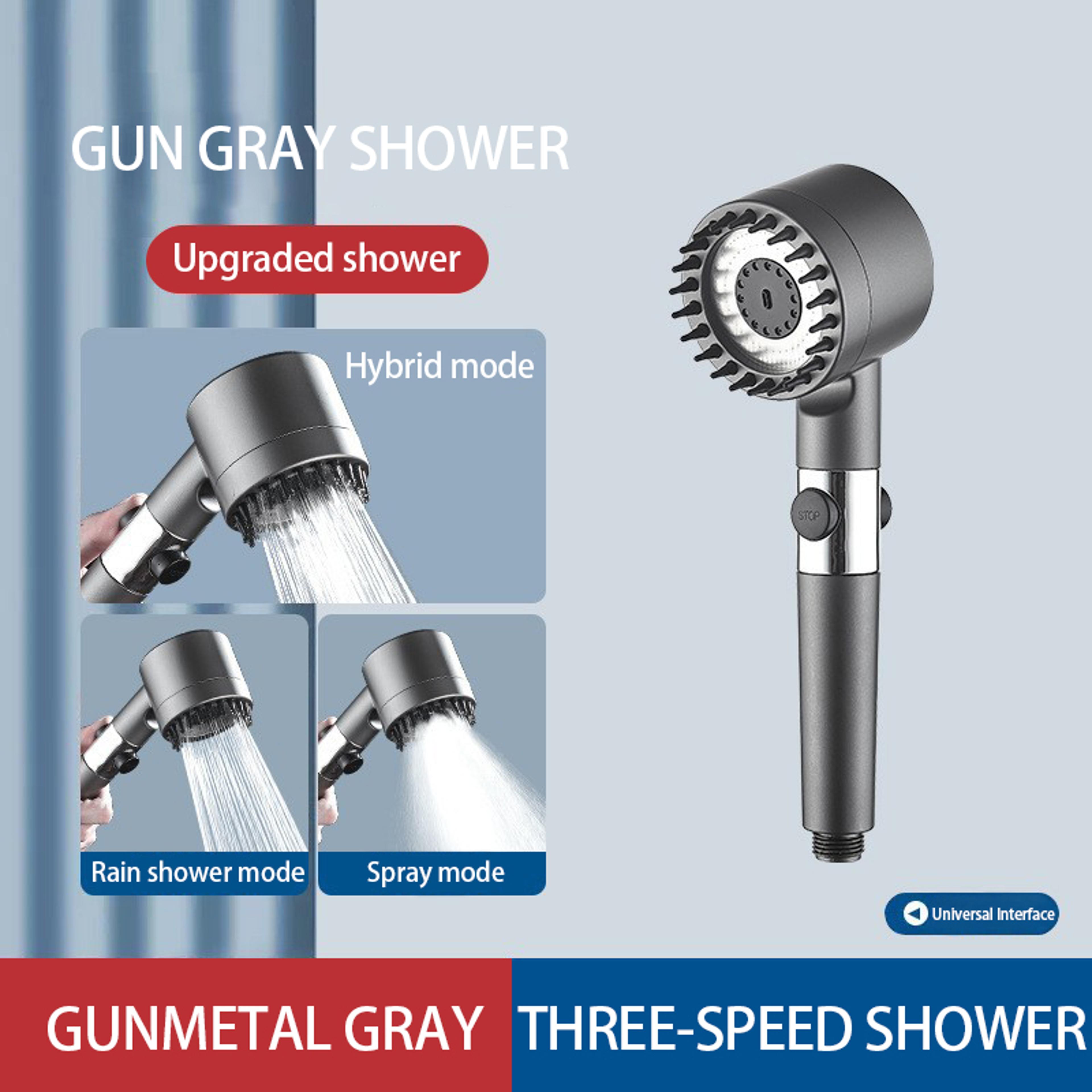 HighPressure Shower Head With Adjustable Spray Massage Brush Filter For Rain Shower Faucet 1