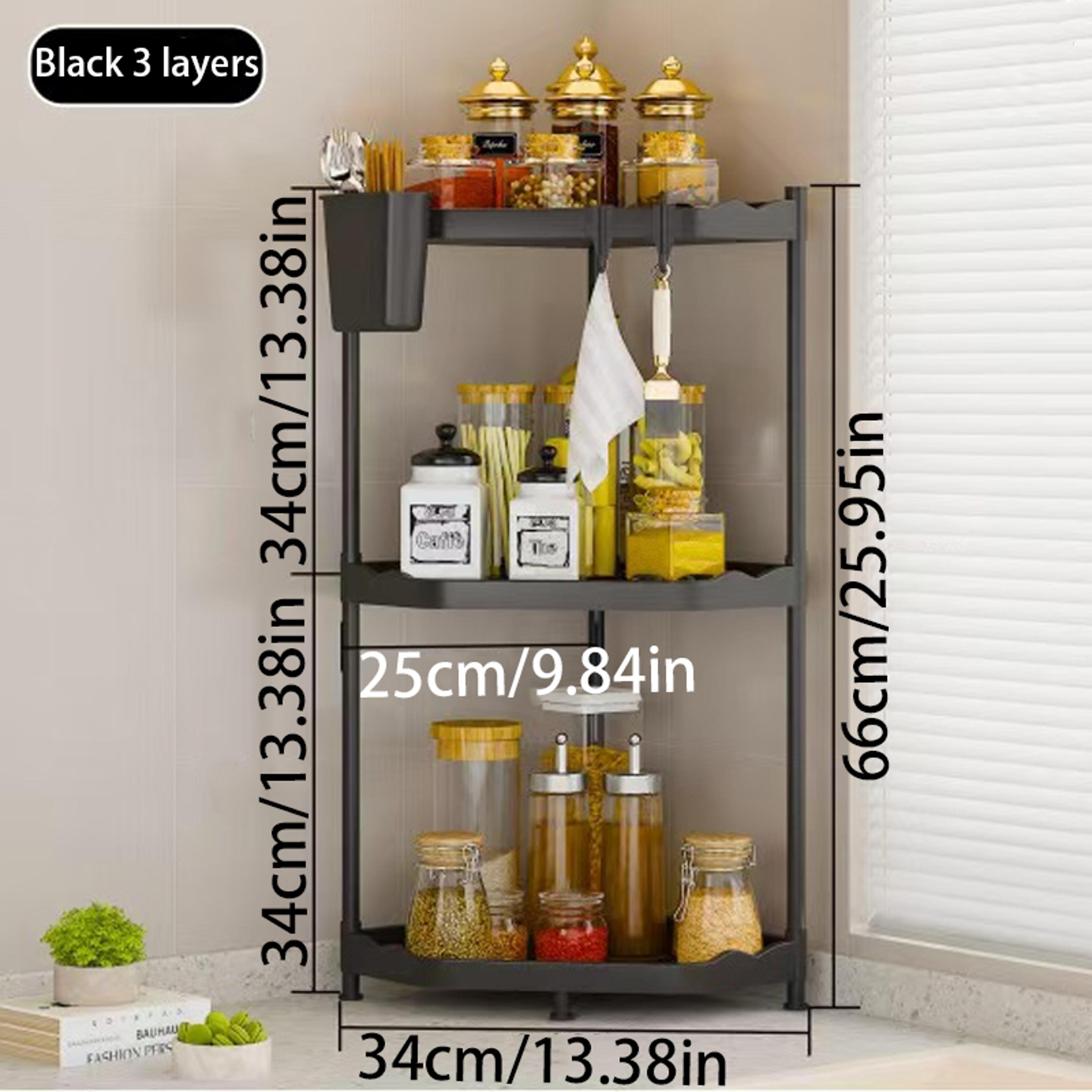 Multi Layer FanShaped Storage Rack In Kitchen Triangular Storage For Household Bedroom 2