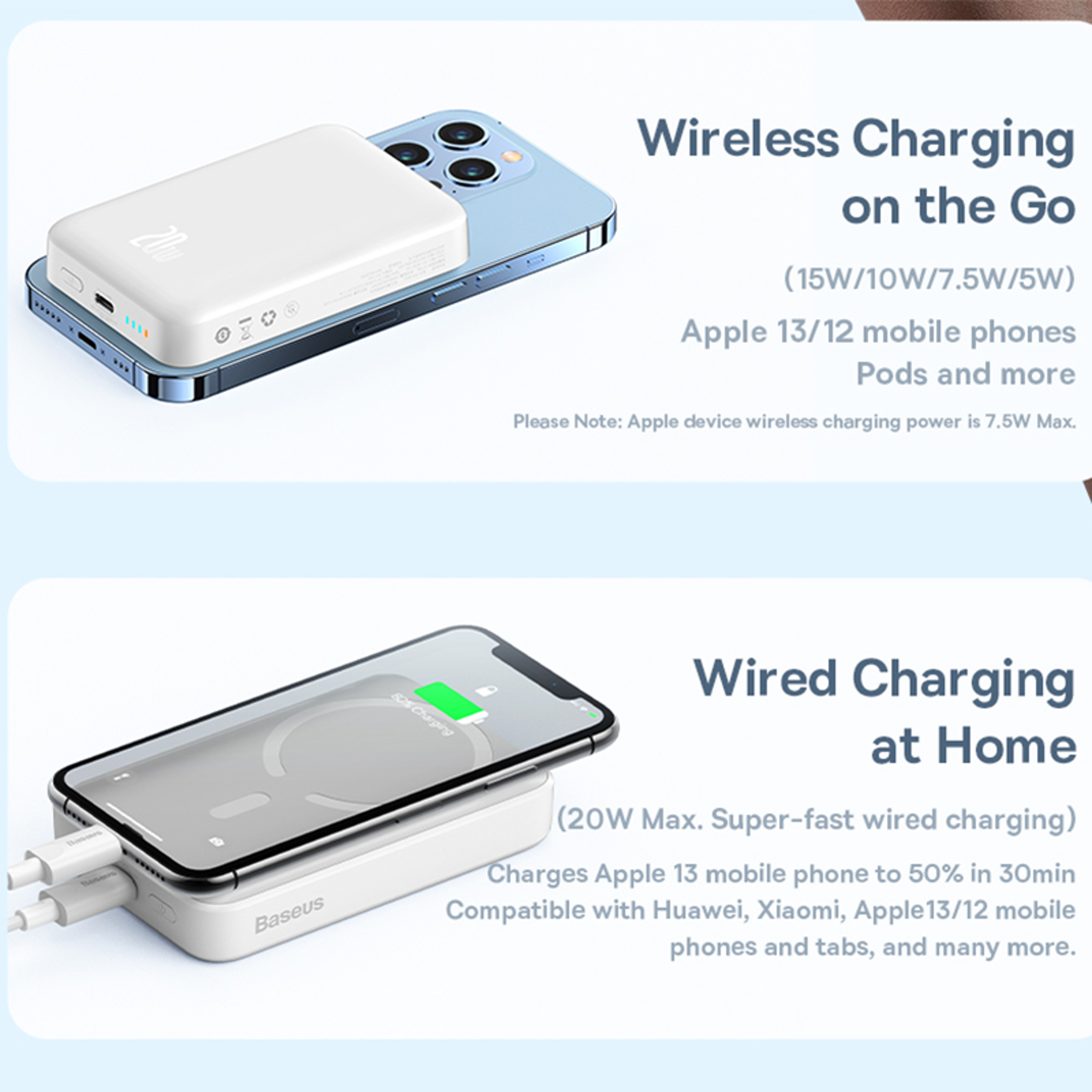 Mini Power Bank  Auto Wake Magnetic Wireless Fast Charge Powerbank For Phones And On The Go Chargin 7